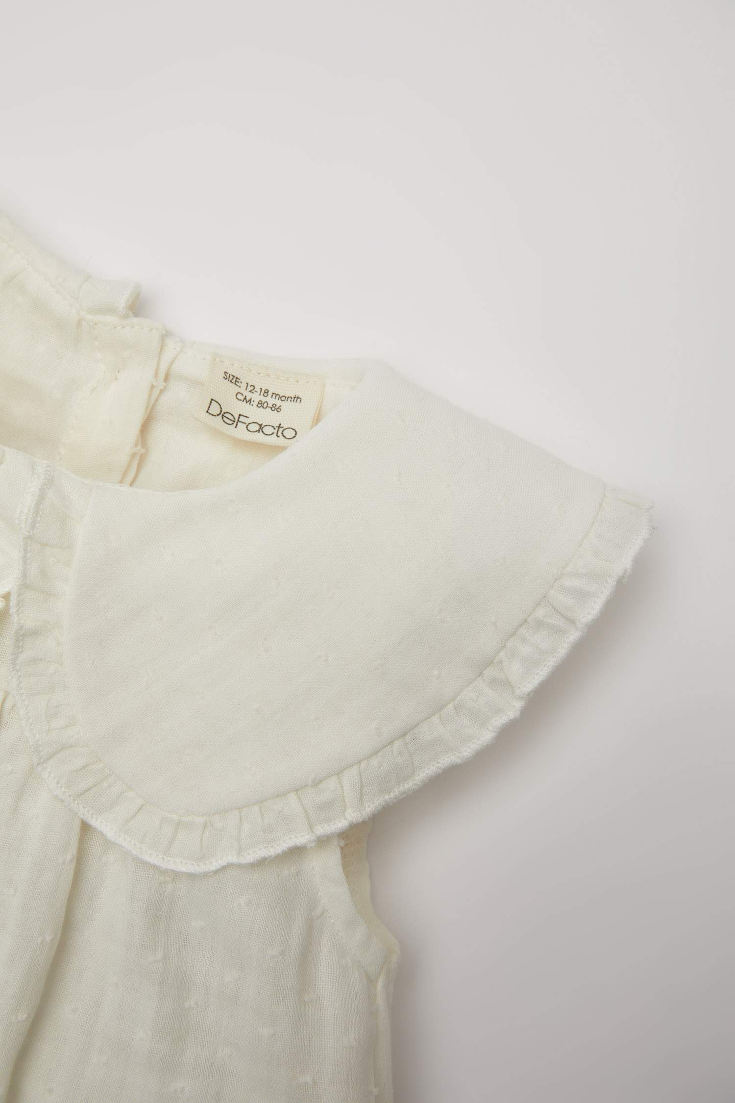 Baby Girl Big Collar Short Sleeve Shirt