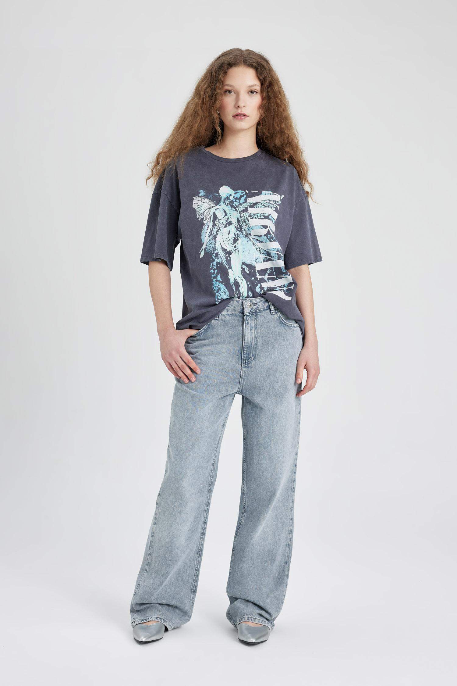 Nirvana дөңгелек жаға үлкен Қысқа жеңді футболка