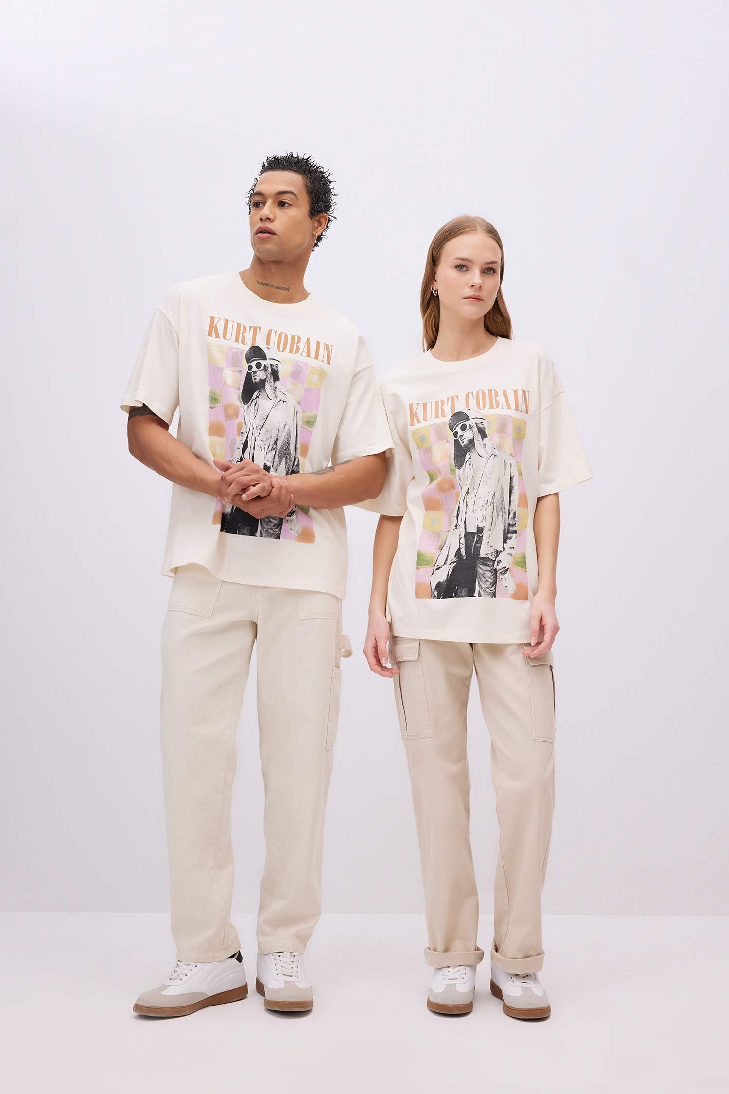 Unisex Kurt Cobain Oversize Fit Short Sleeve T-Shirt