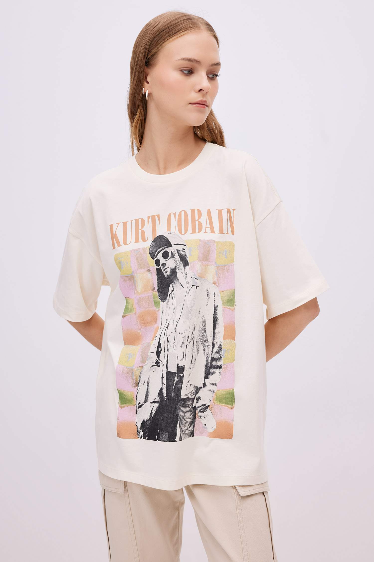 Unisex Kurt Cobain Oversize Fit Short Sleeve T-Shirt