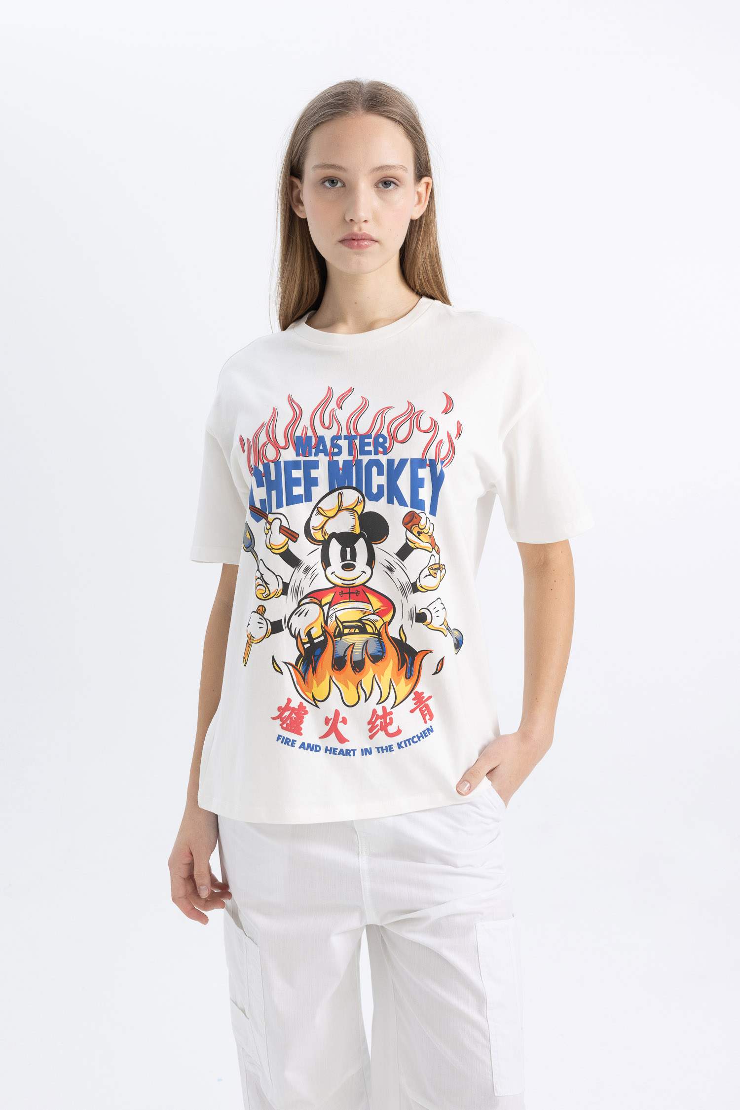 T-Shirt Oversize Unisexe imprimé Sisney Mickey & Minnie