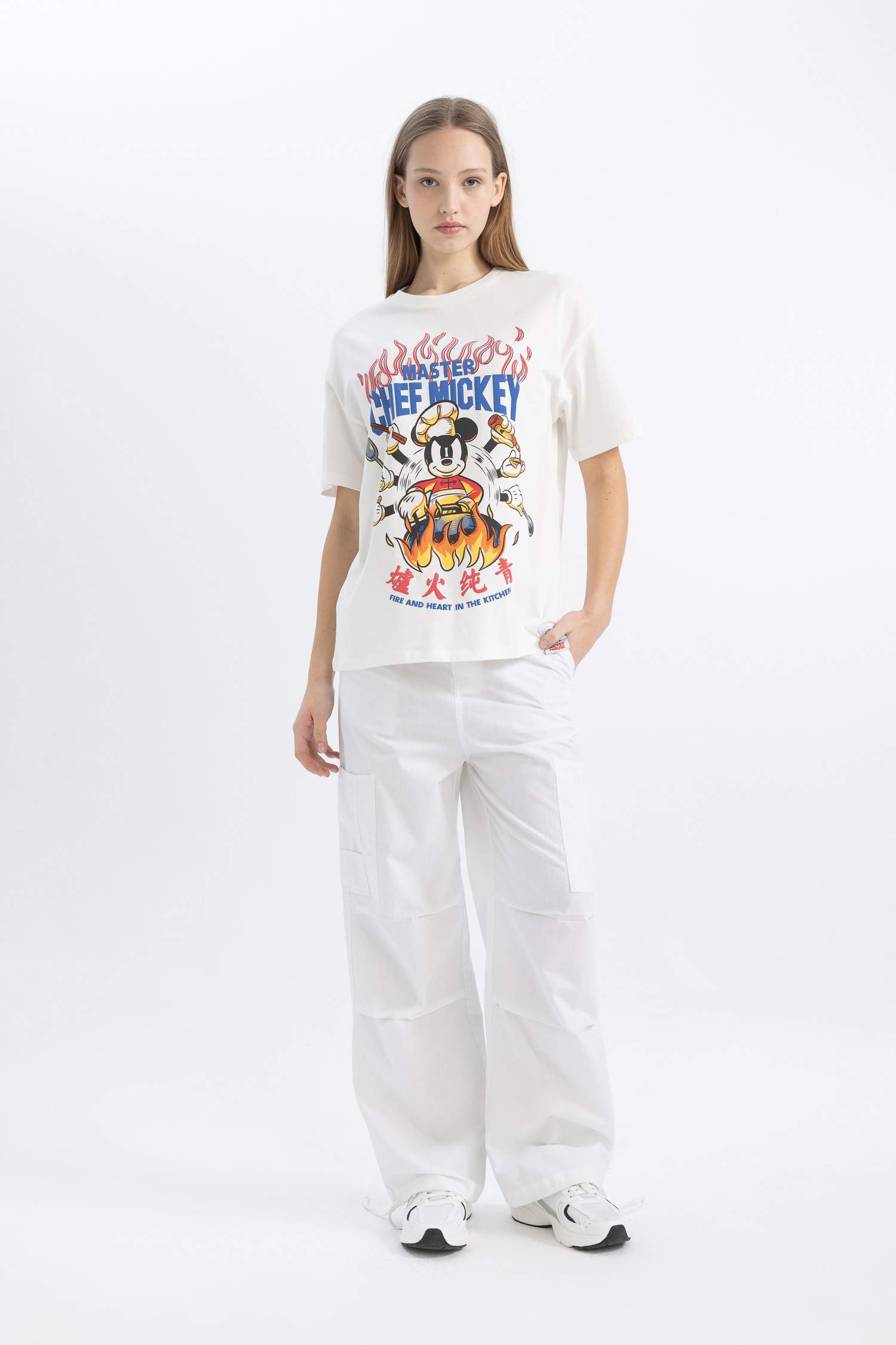 T-Shirt Oversize Unisexe imprimé Sisney Mickey & Minnie