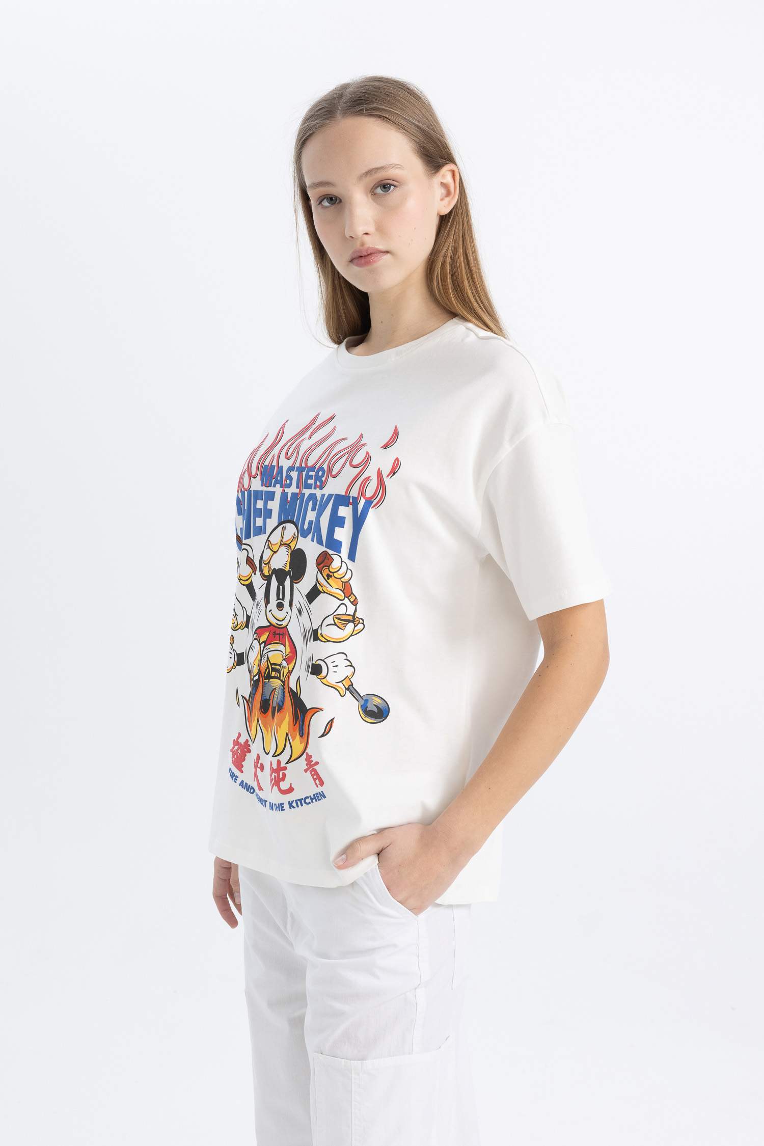 T-Shirt Oversize Unisexe imprimé Sisney Mickey & Minnie