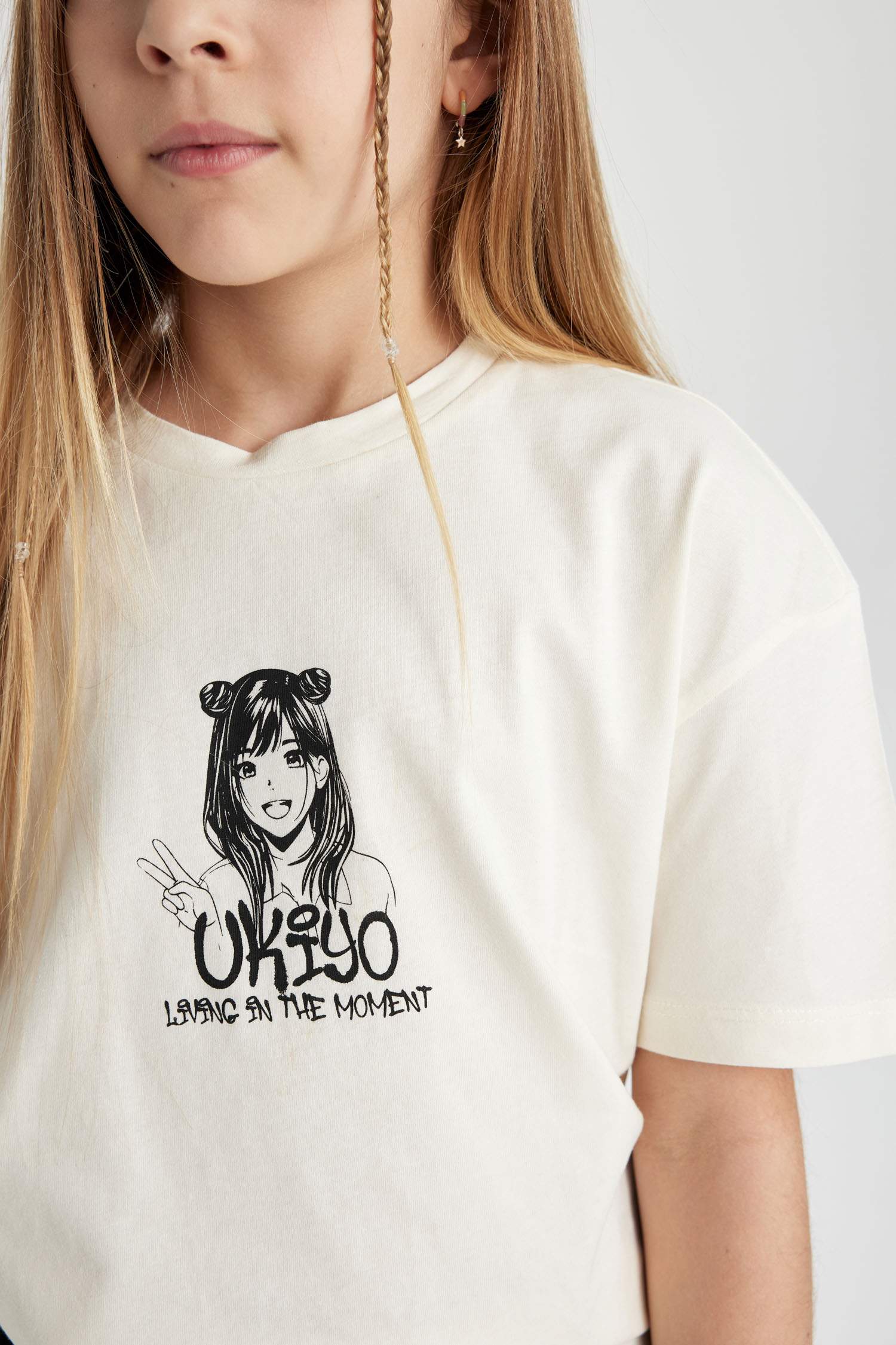 Girl Printed Short Sleeve T-Shirt Skirt 2 Piece Set