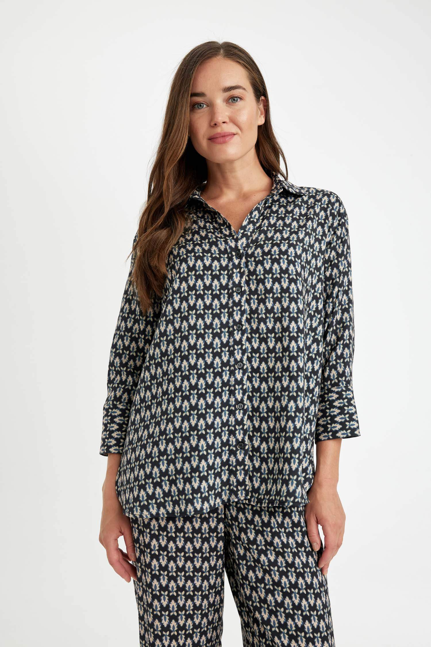 Regular Fit Patterned Long Sleeve Shirt