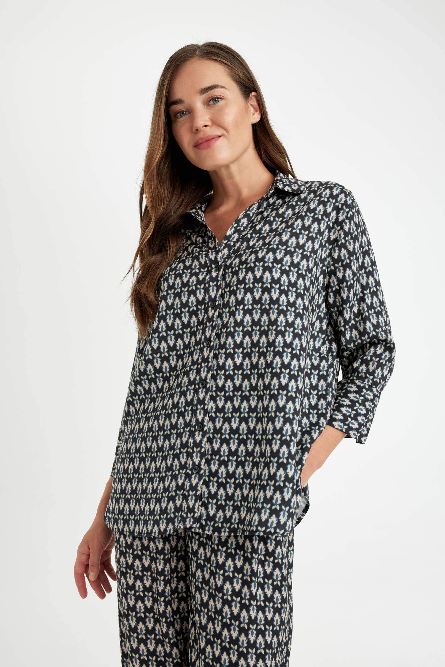 Regular Fit Patterned Long Sleeve Shirt