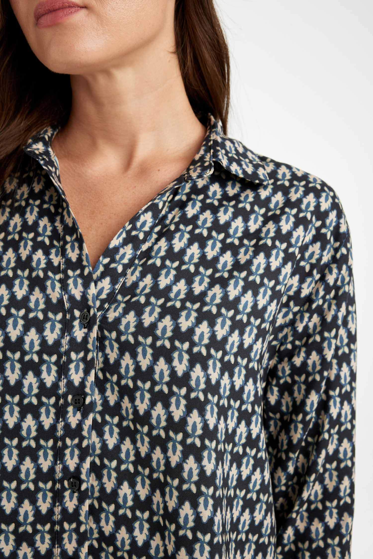 Regular Fit Patterned Long Sleeve Shirt