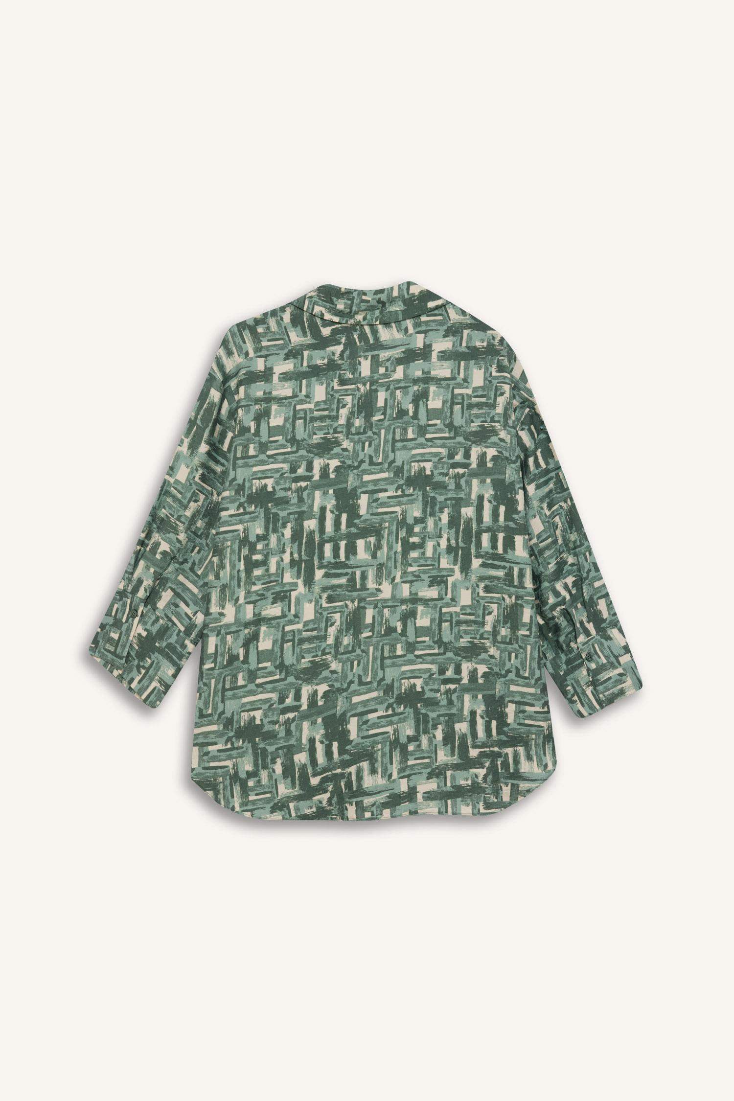 Regular Fit Desenli Uzun Kollu Gömlek