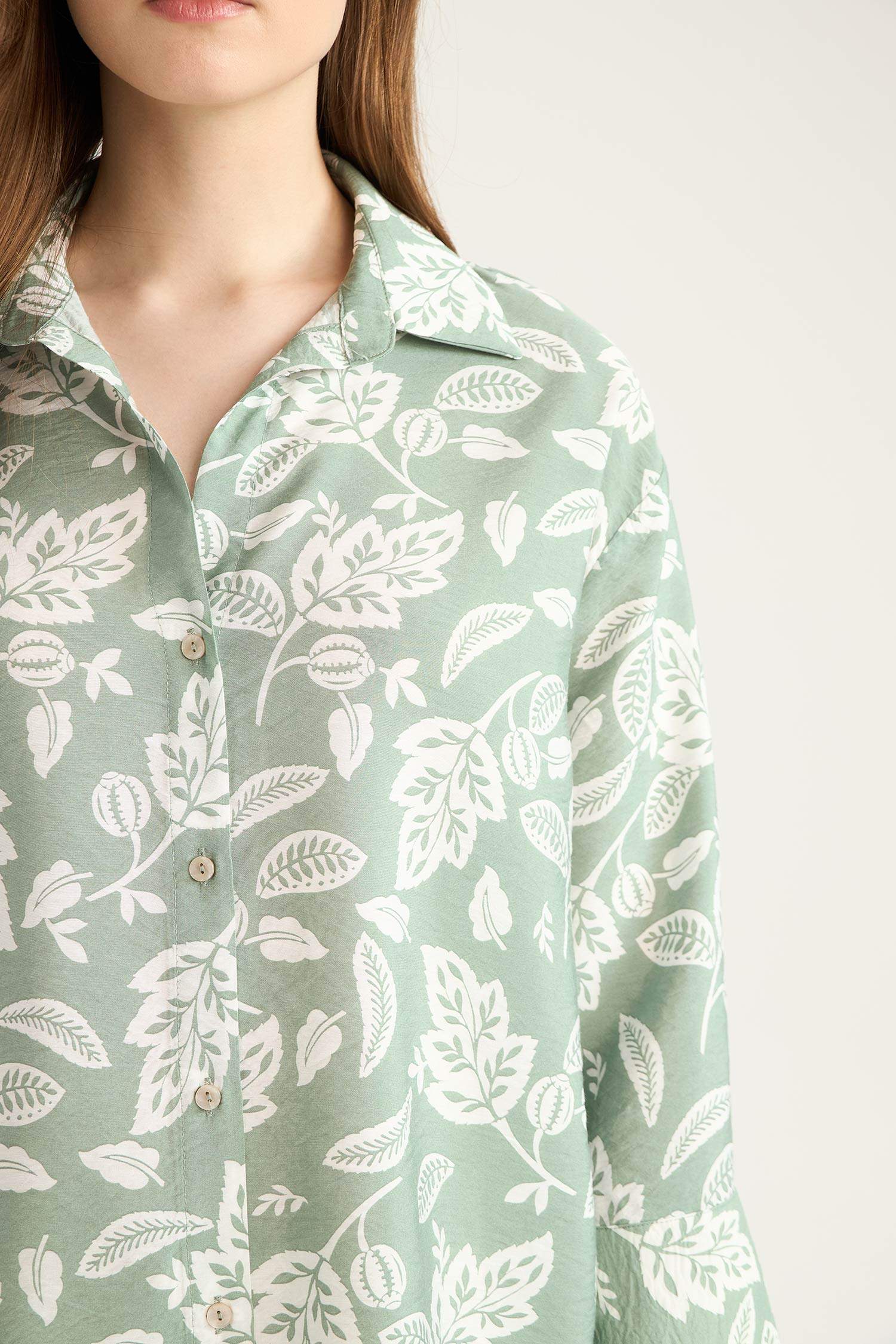 Regular Fit Desenli Uzun Kollu Gömlek