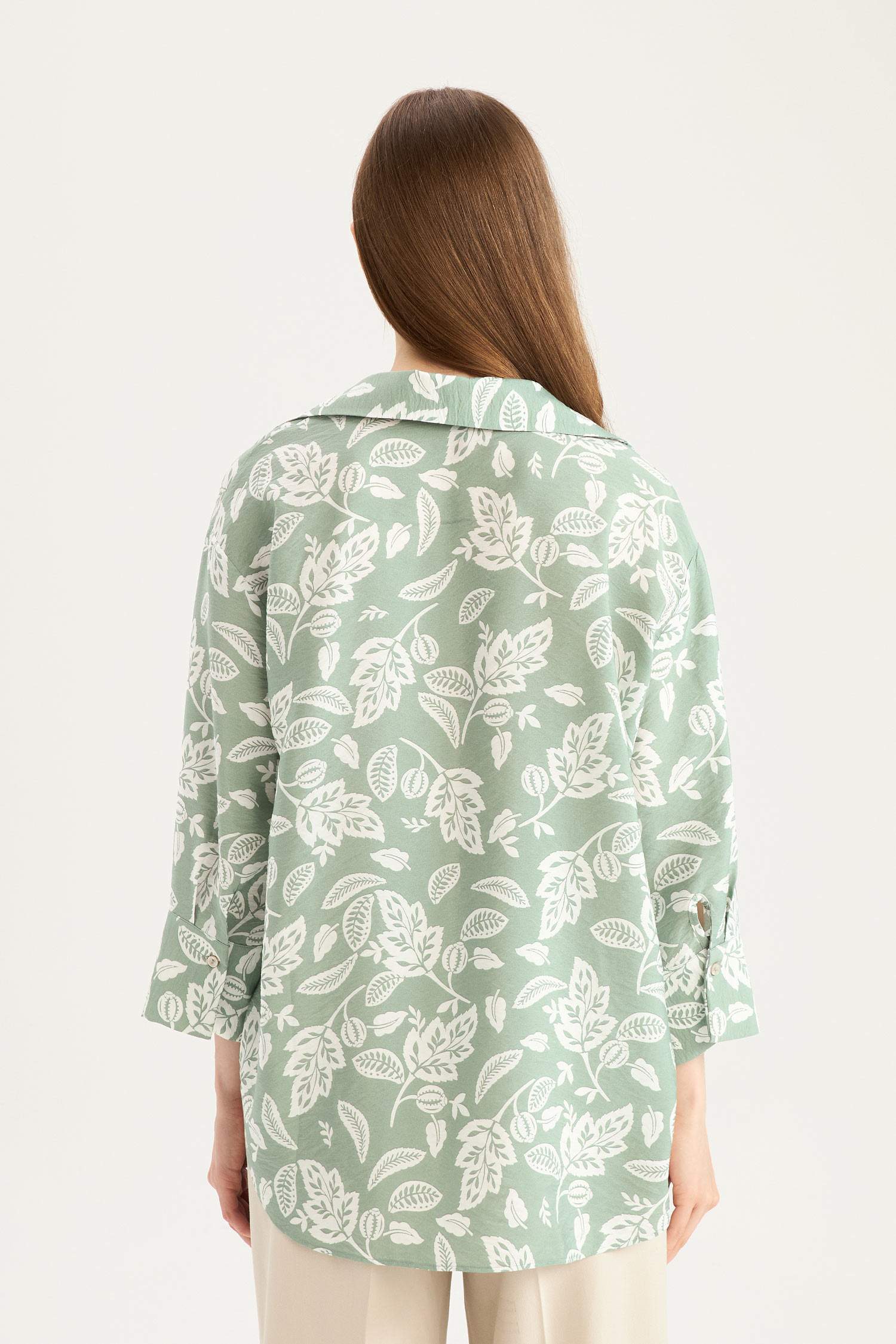 Regular Fit Desenli Uzun Kollu Gömlek