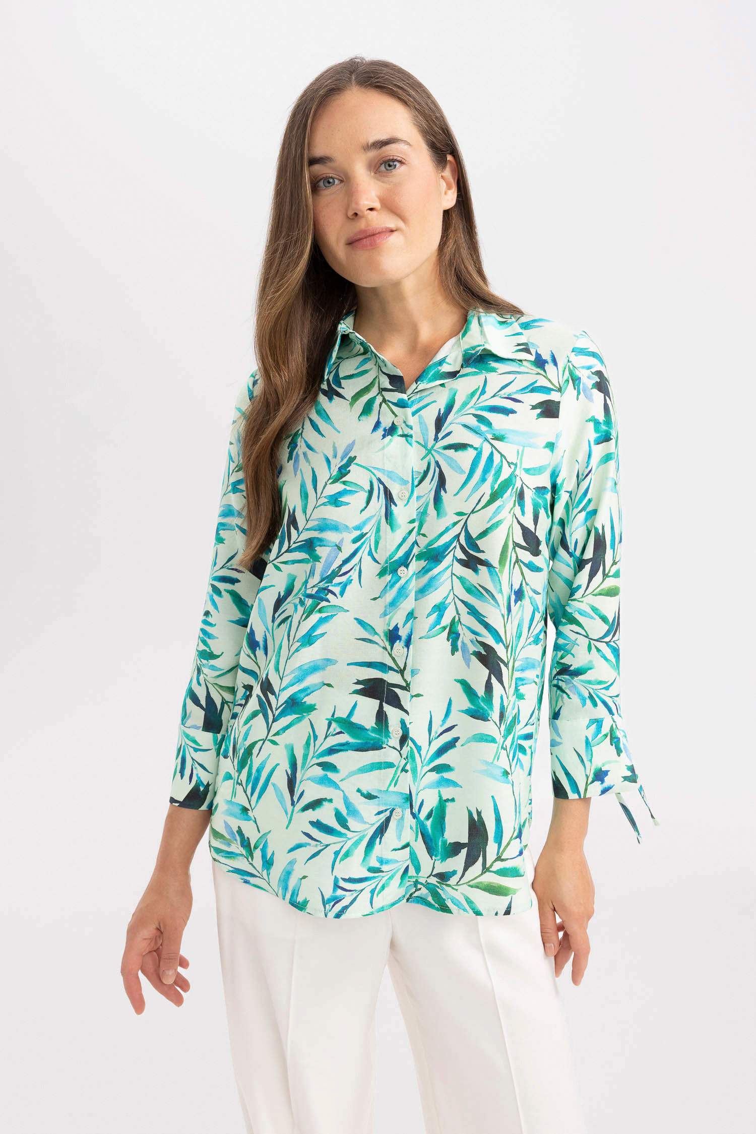 Рубашка стандартного кроя с длинным рукавом