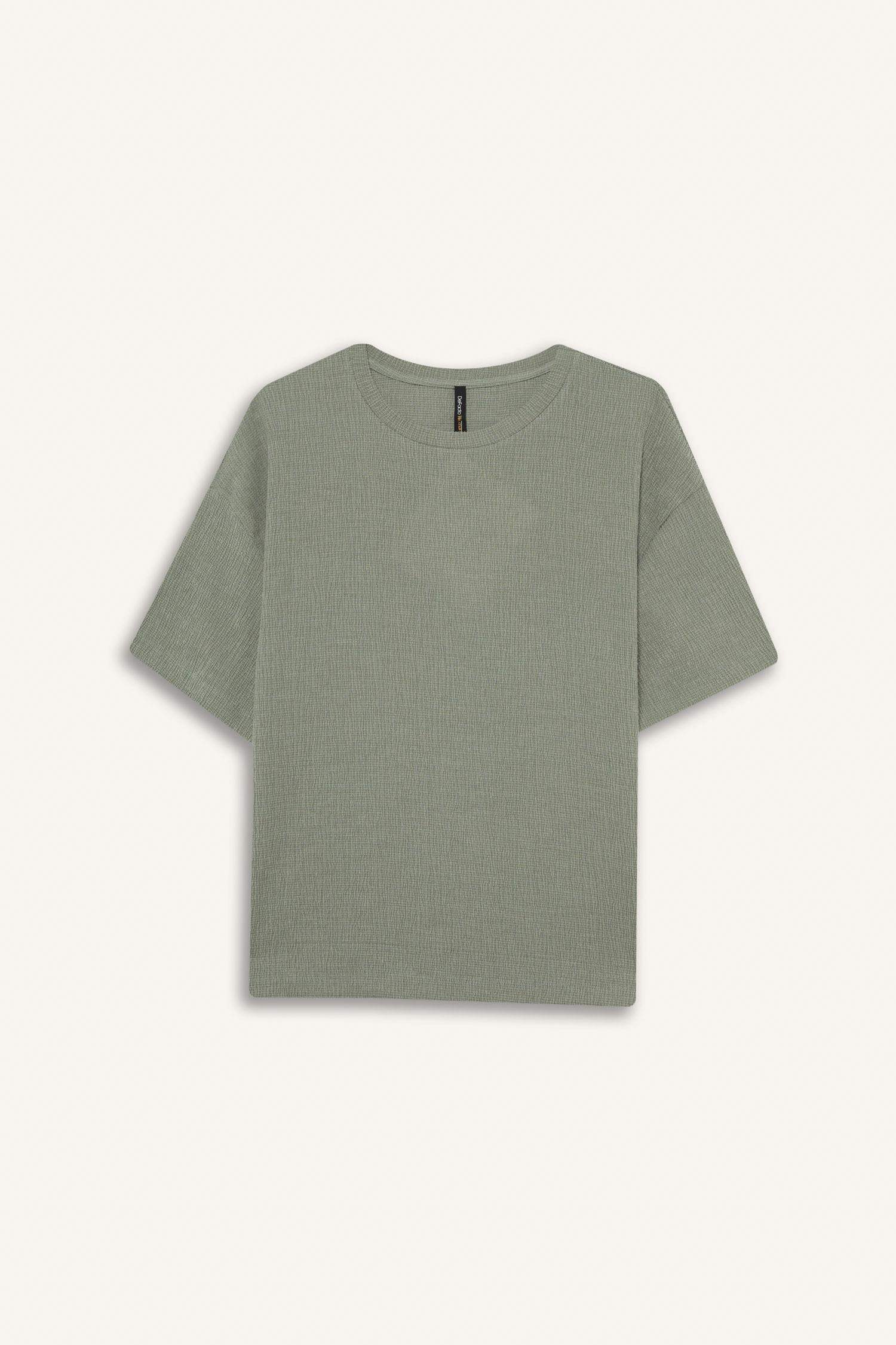 дөңгелек жаға кресс матасы Қысқа жеңді футболка