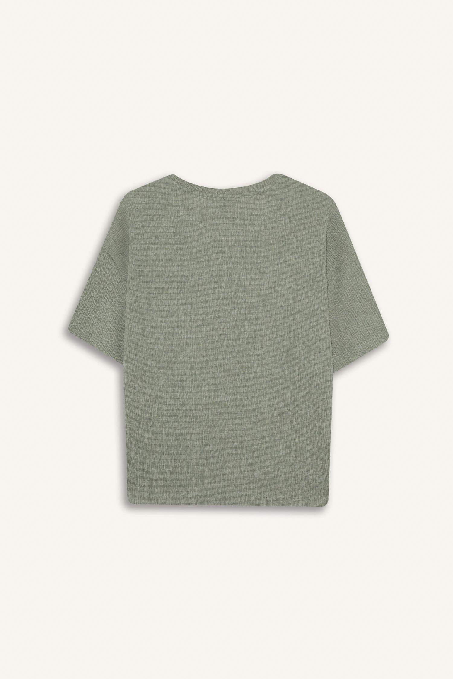 дөңгелек жаға кресс матасы Қысқа жеңді футболка