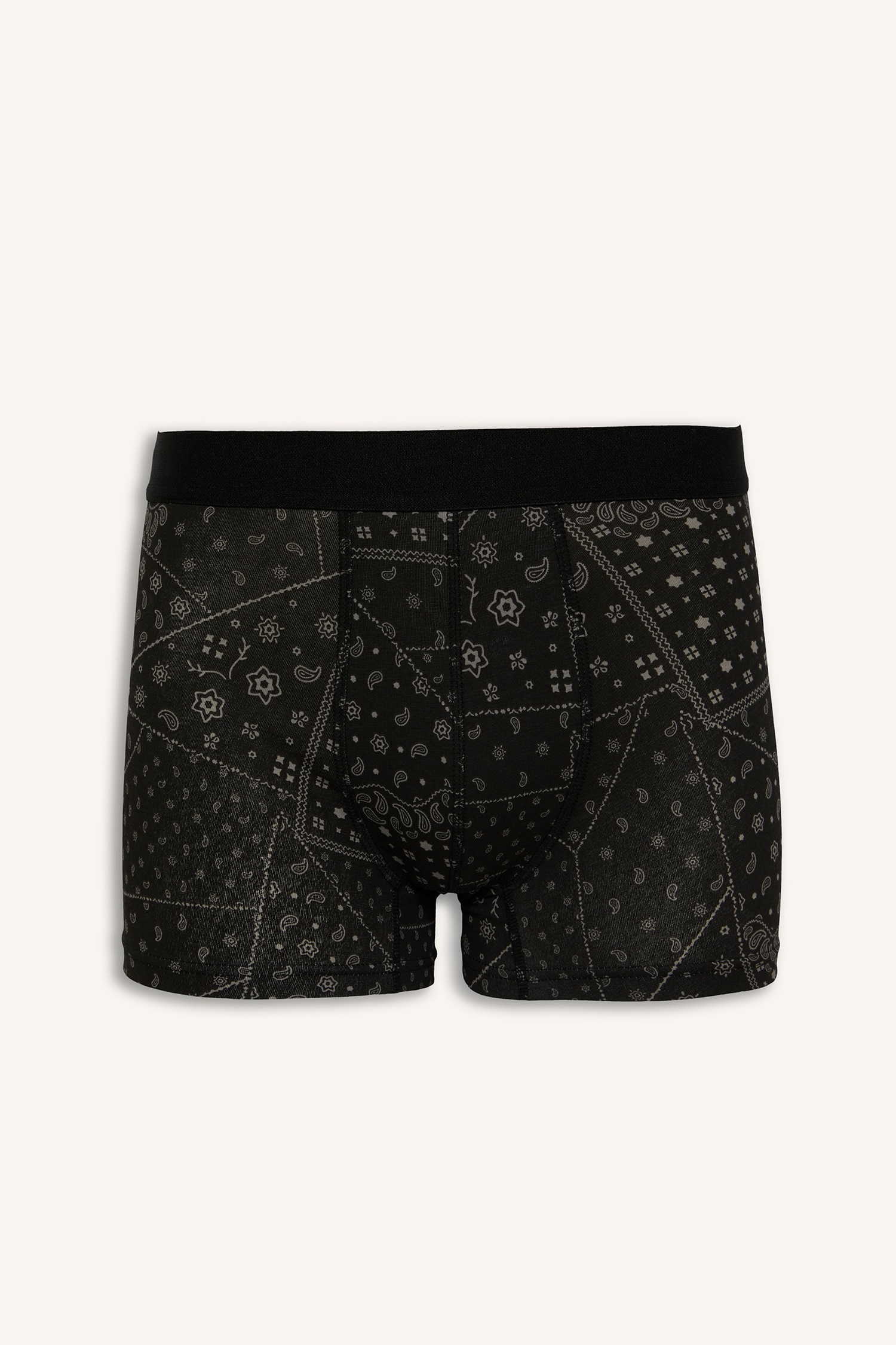 DeFacto Regular Fit Desenli 3'lü Boxer görsel 2