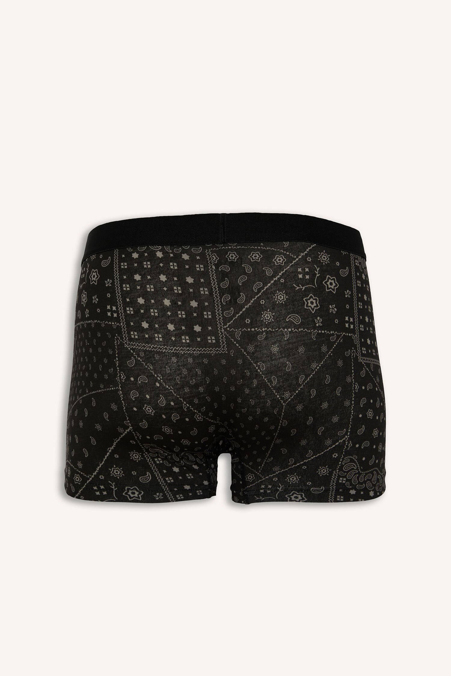 DeFacto Regular Fit Desenli 3'lü Boxer görsel 3