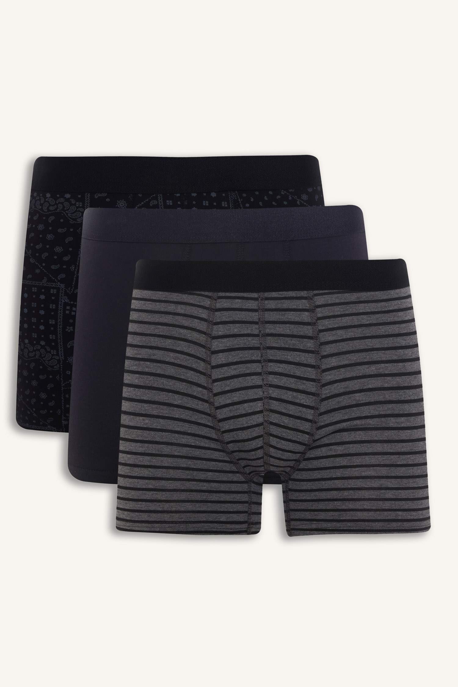 بوكسر منقوش قصة عادية - 3 قطع