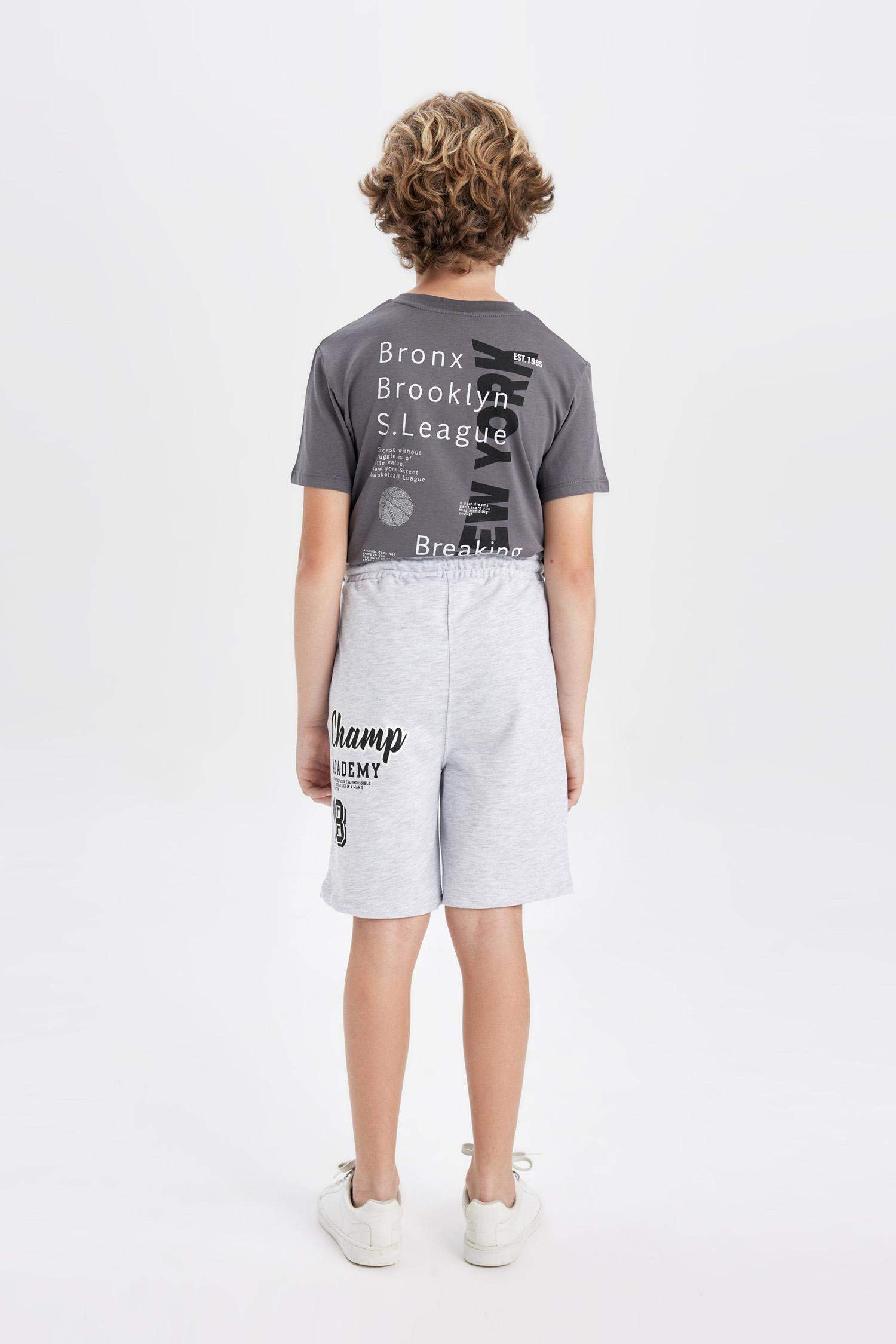 Boy Oversize Fit Printed Shorts