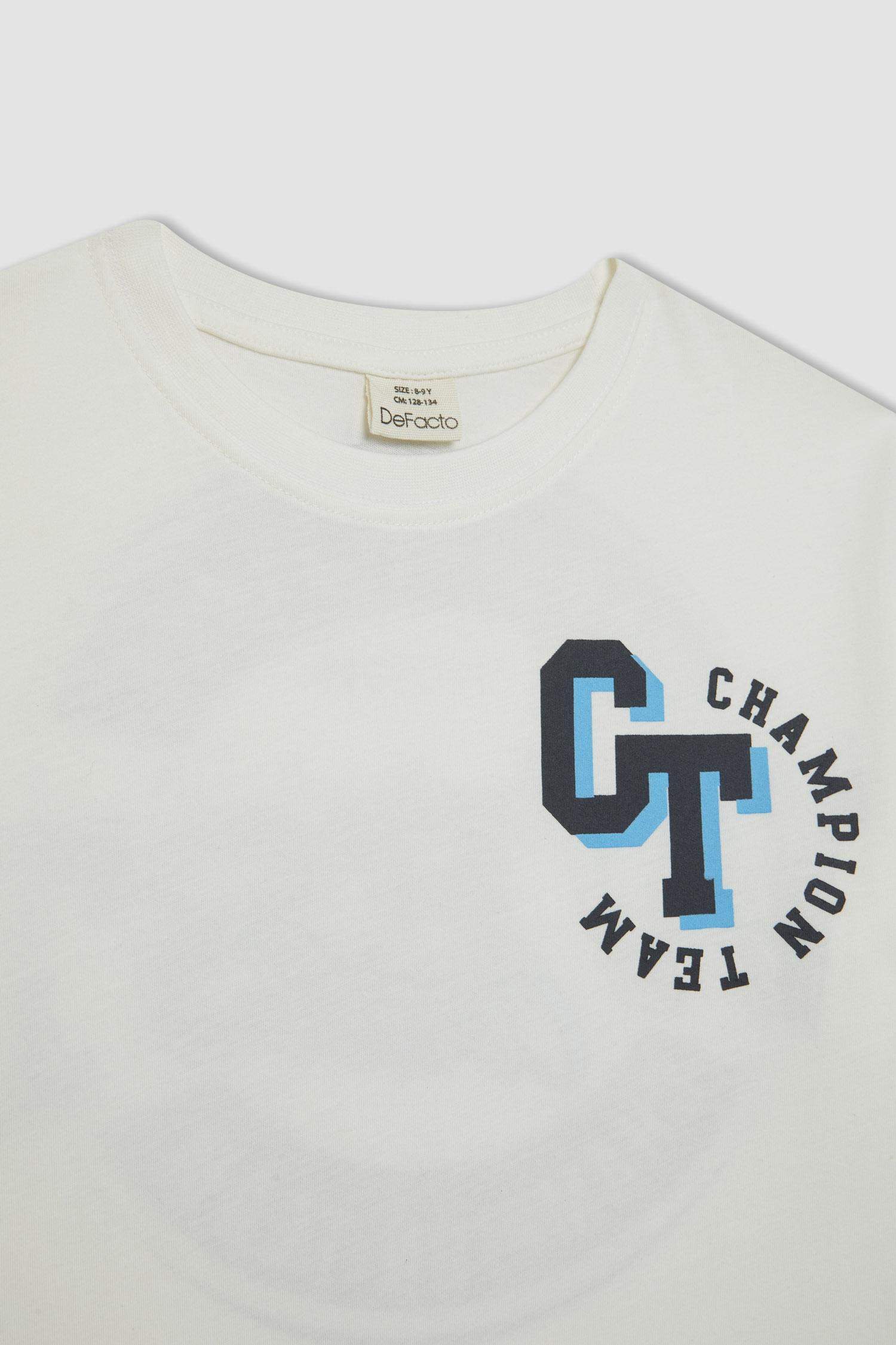 Boy Oversize Fit Crew Neck Printed T-Shirt