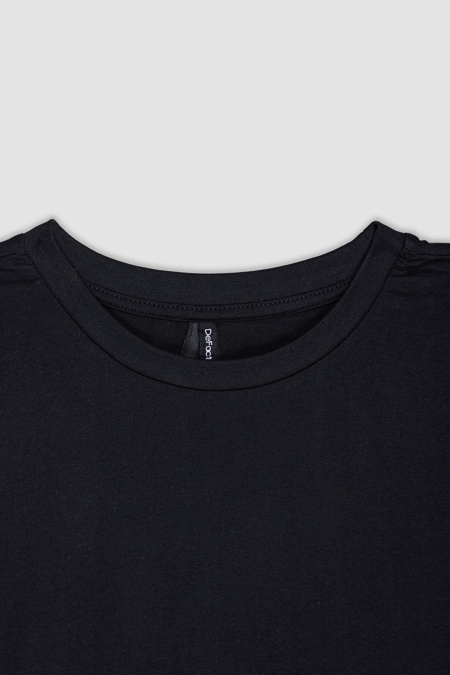 Regular Fit Crew Neck Basic Cotton T-Shirt