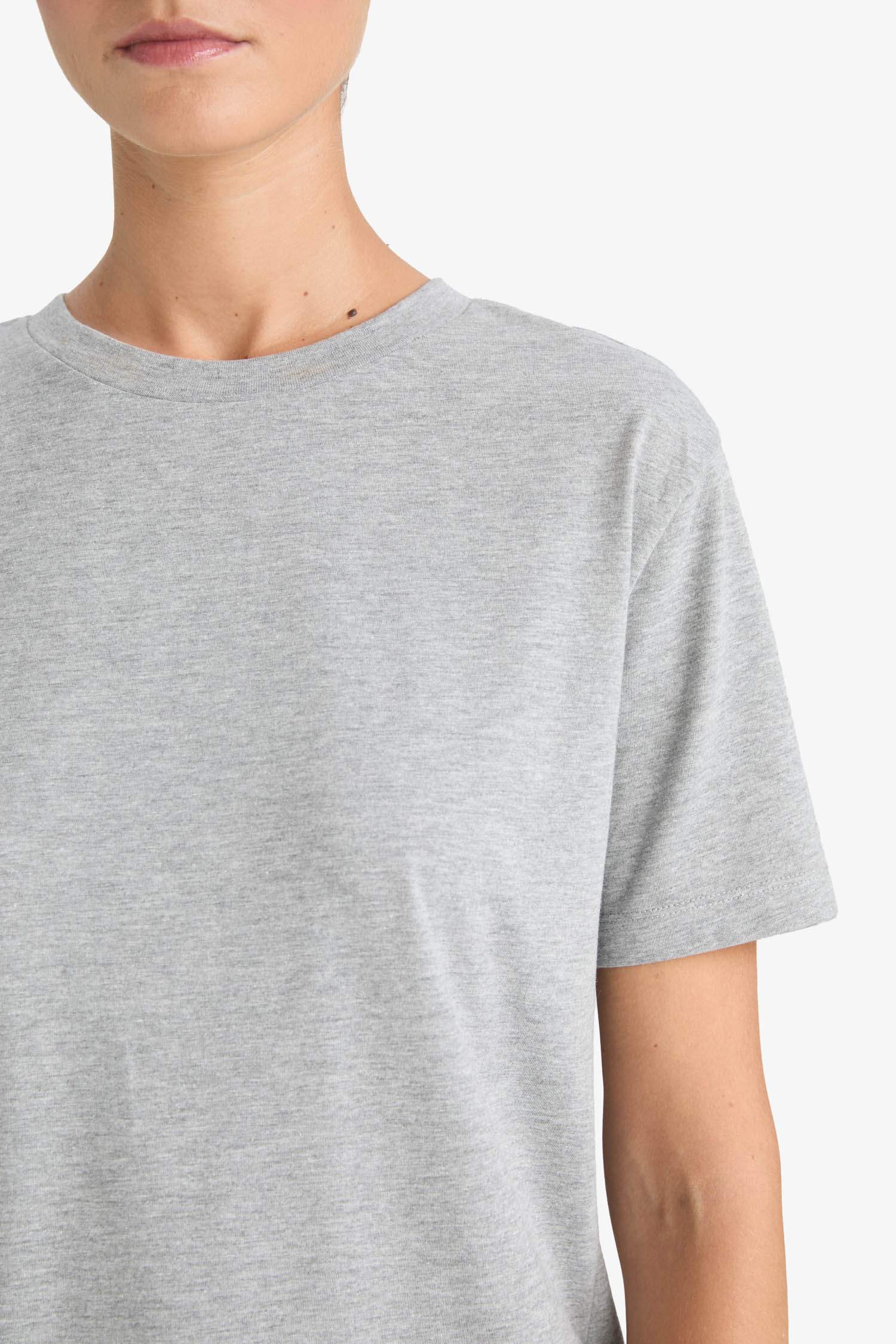 Regular Fit Crew Neck Basic Cotton T-Shirt
