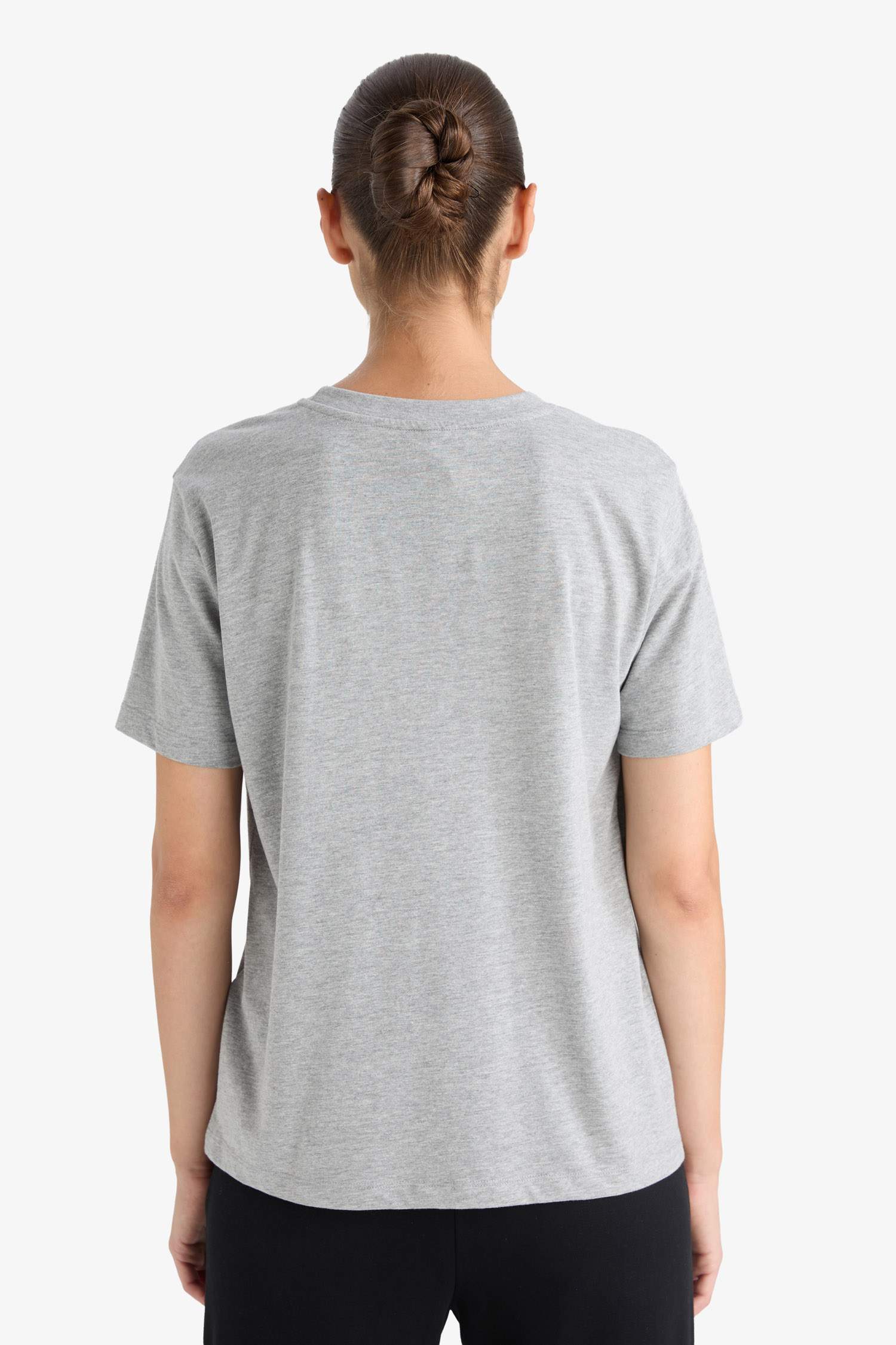 Regular Fit Crew Neck Basic Cotton T-Shirt