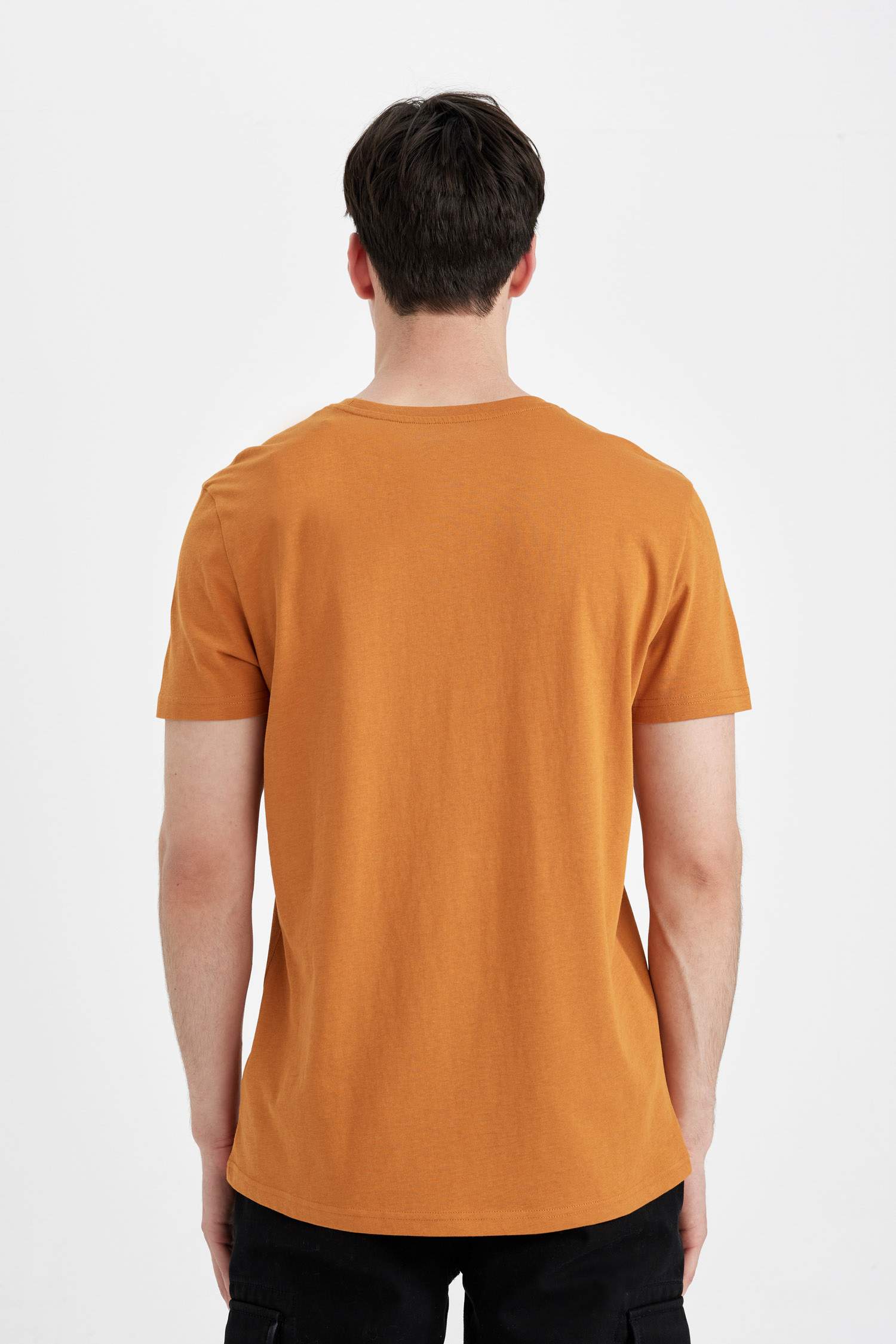 Slim Fit Crew Neck Printed Short Sleeve T-Shirt