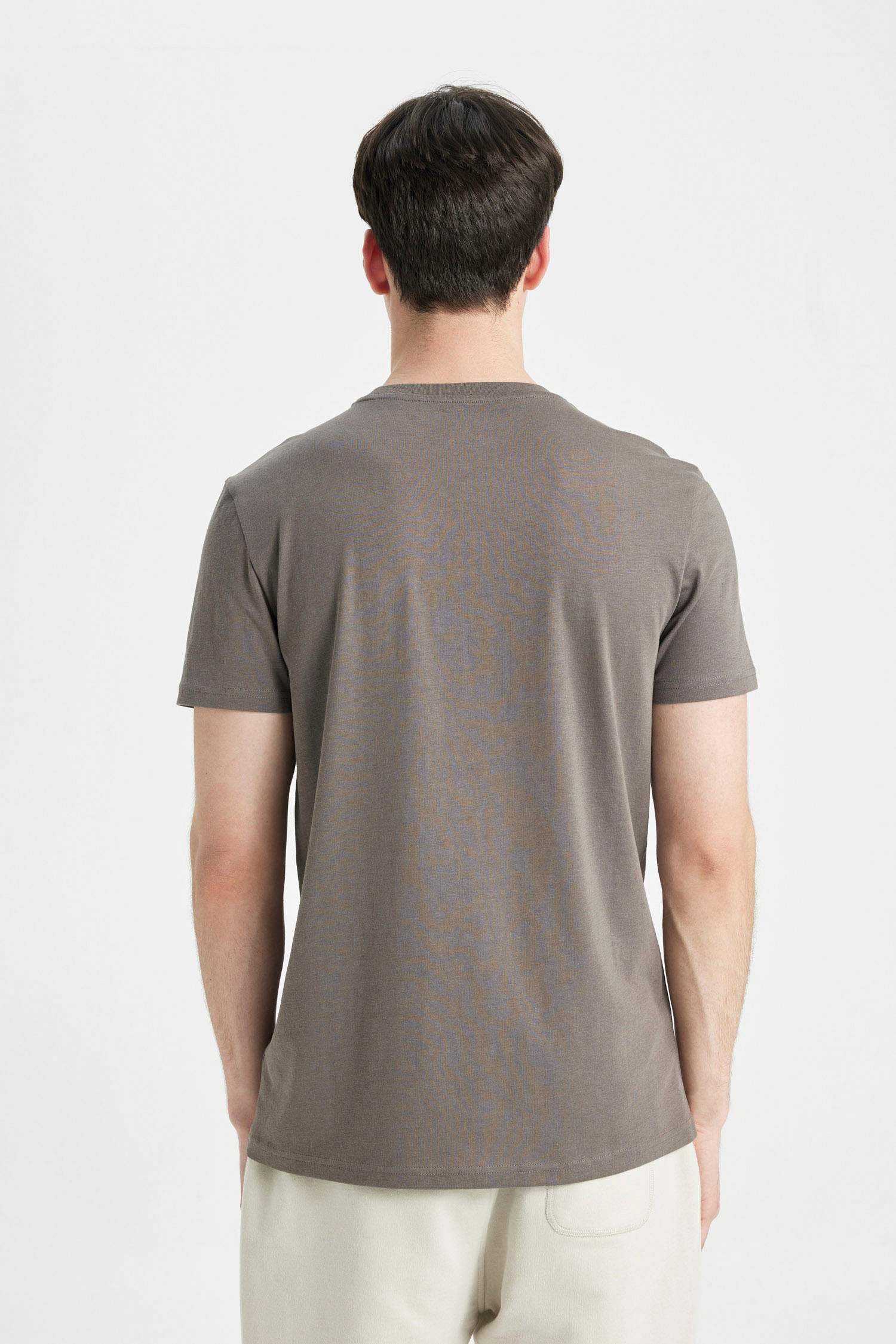 Slim Fit Crew Neck Printed Short Sleeve T-Shirt