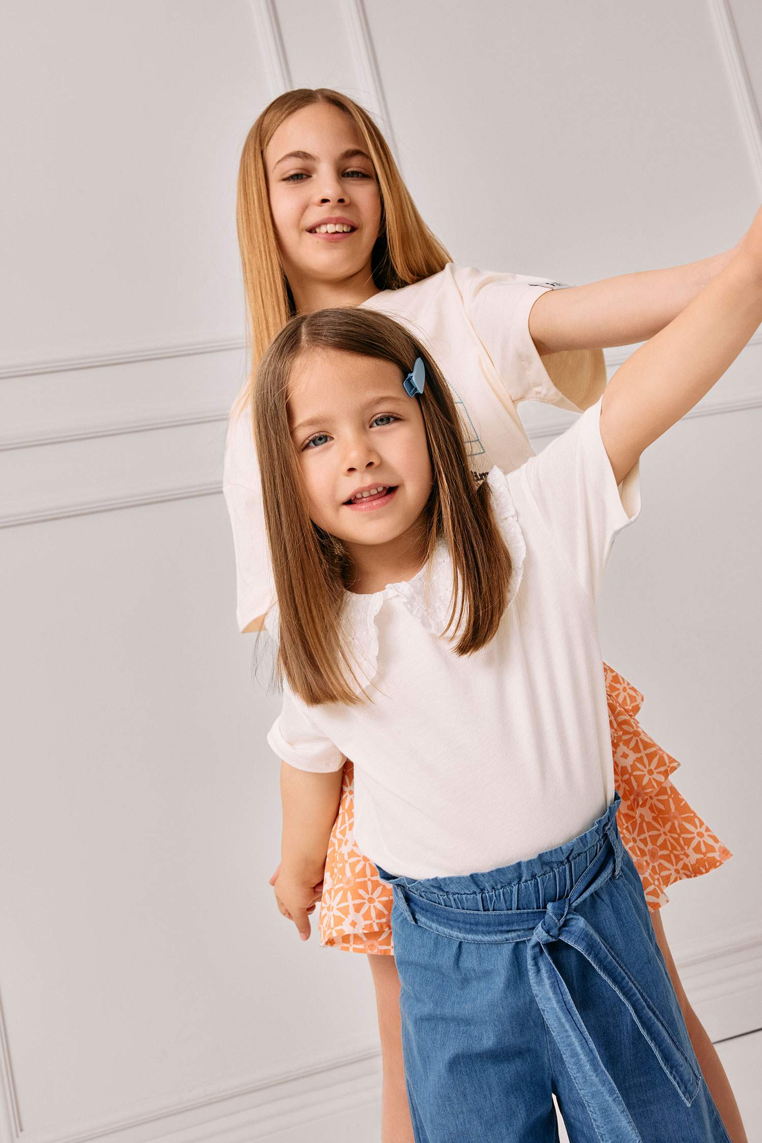 Baby Girl Lace Collar Short Sleeve T-shirt