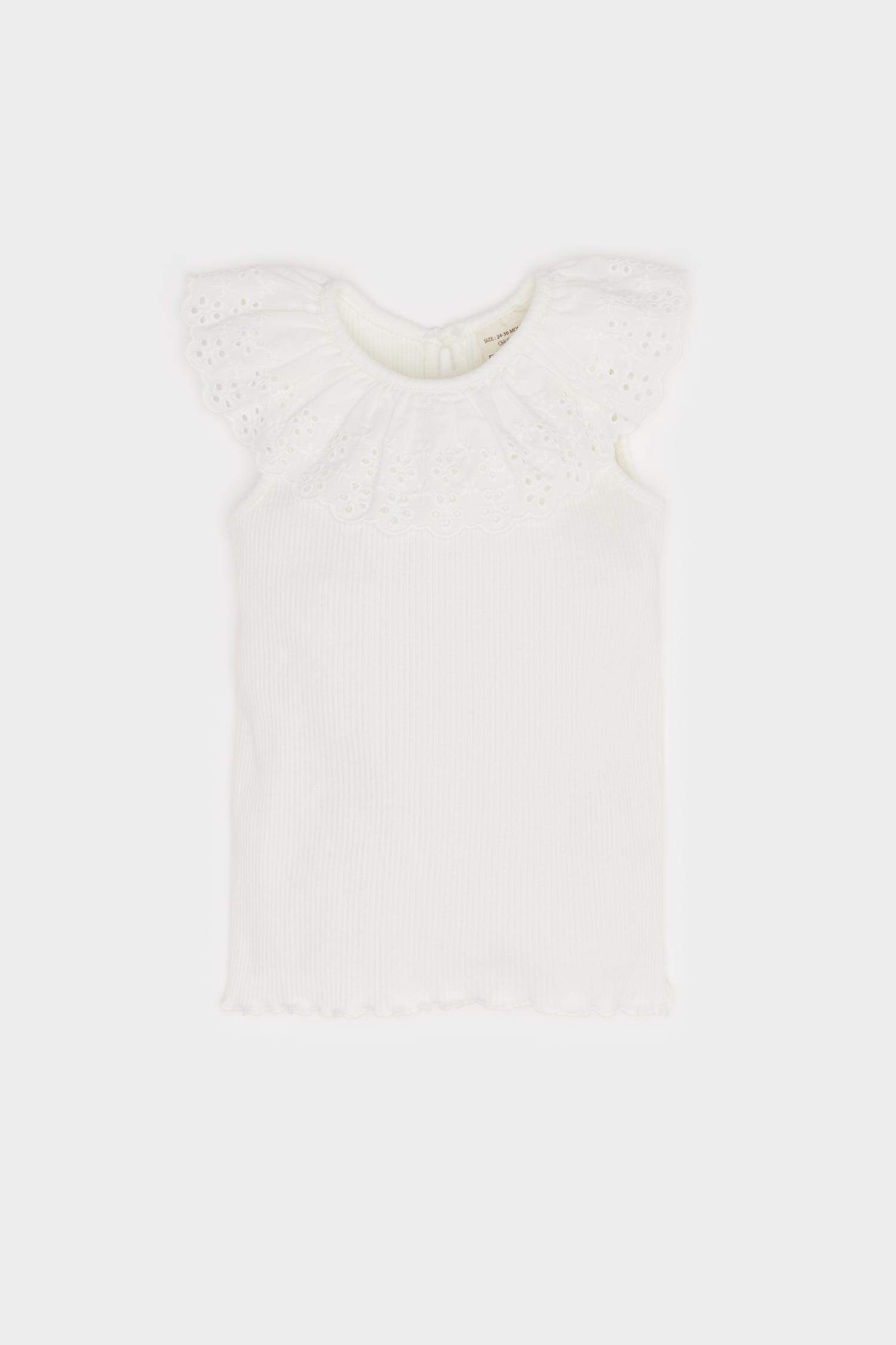 Débardeur avec col en dentelle pour bébé fille