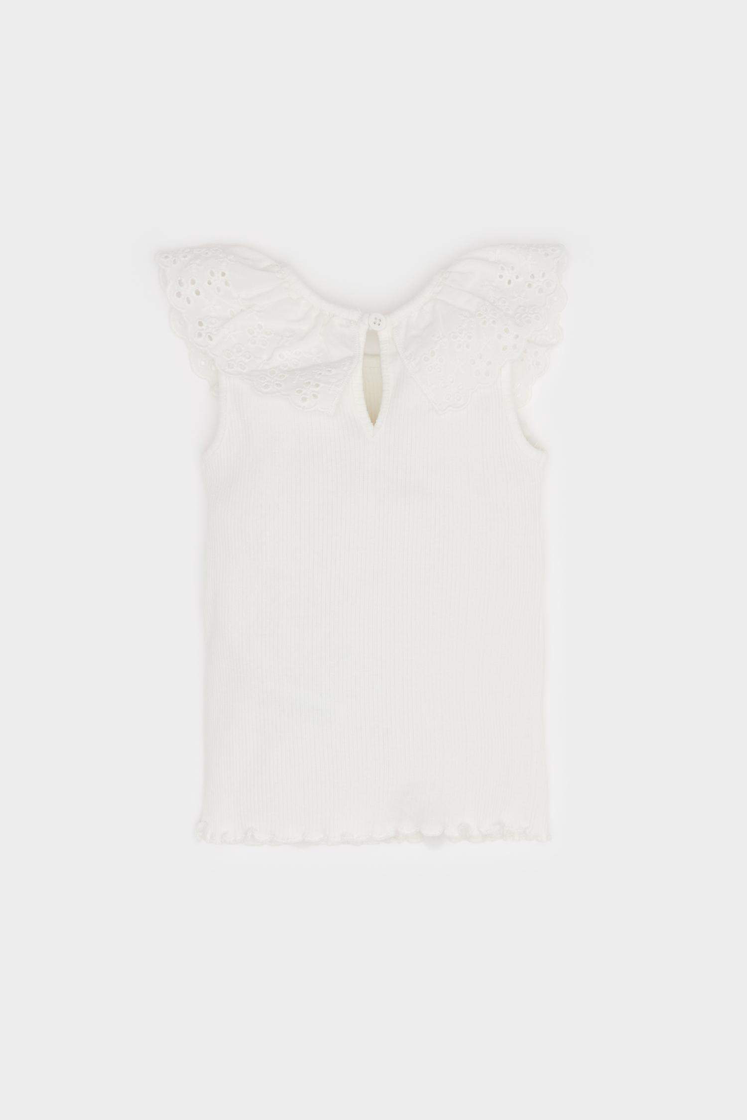 Débardeur avec col en dentelle pour bébé fille