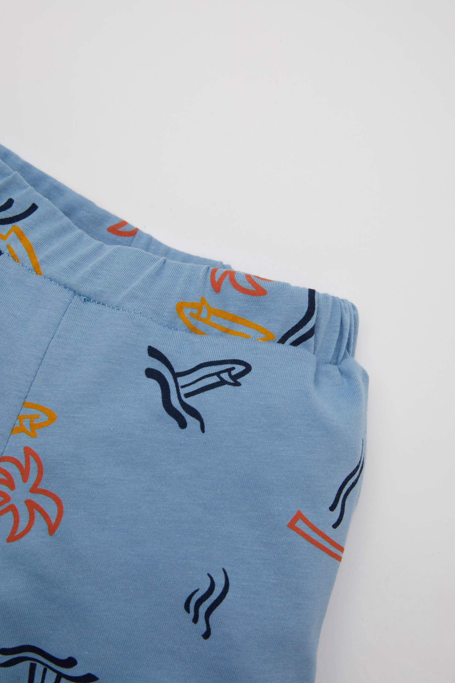 Baby Boy Palm Tree Patterned 2 Piece Shorts