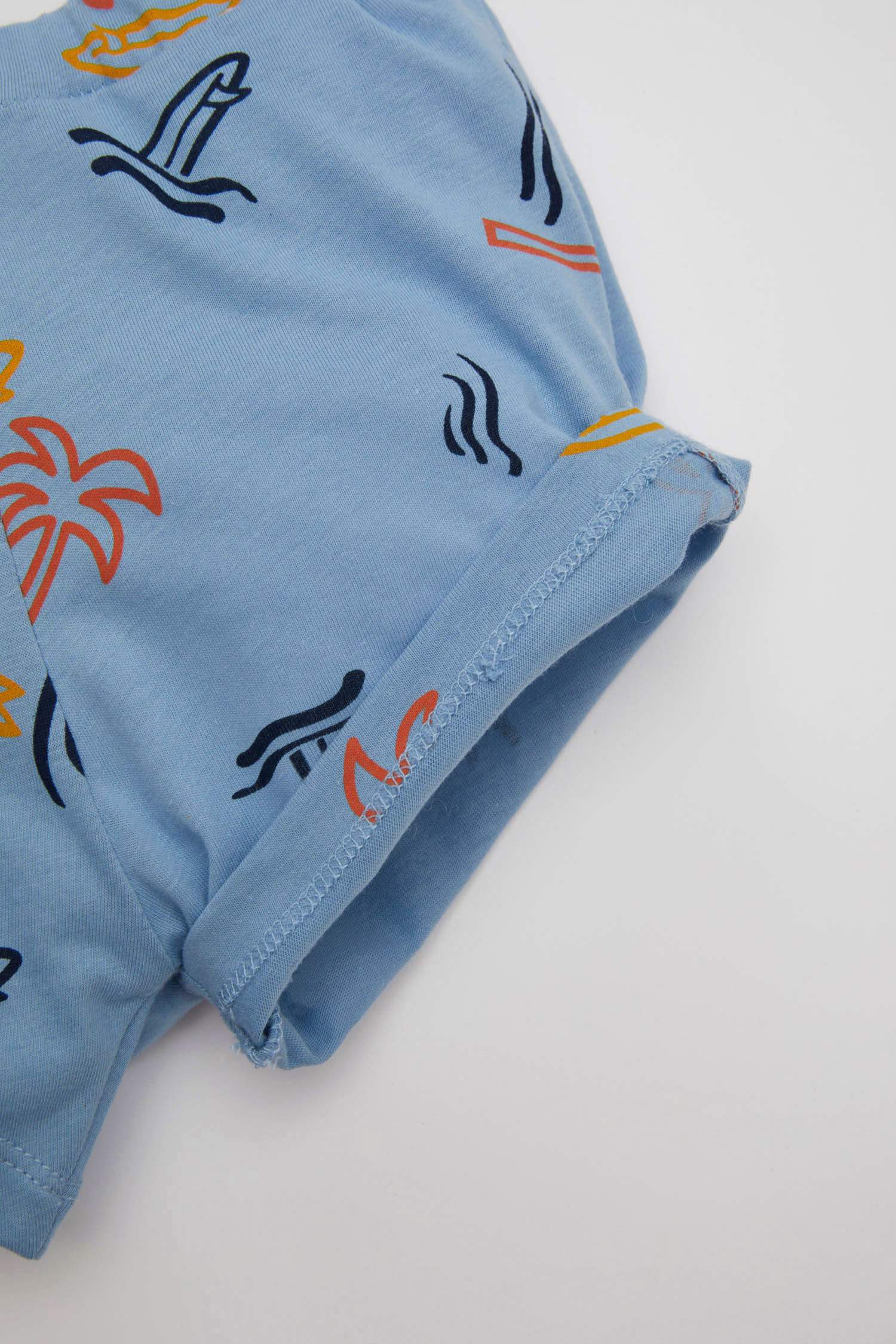 Baby Boy Palm Tree Patterned 2 Piece Shorts