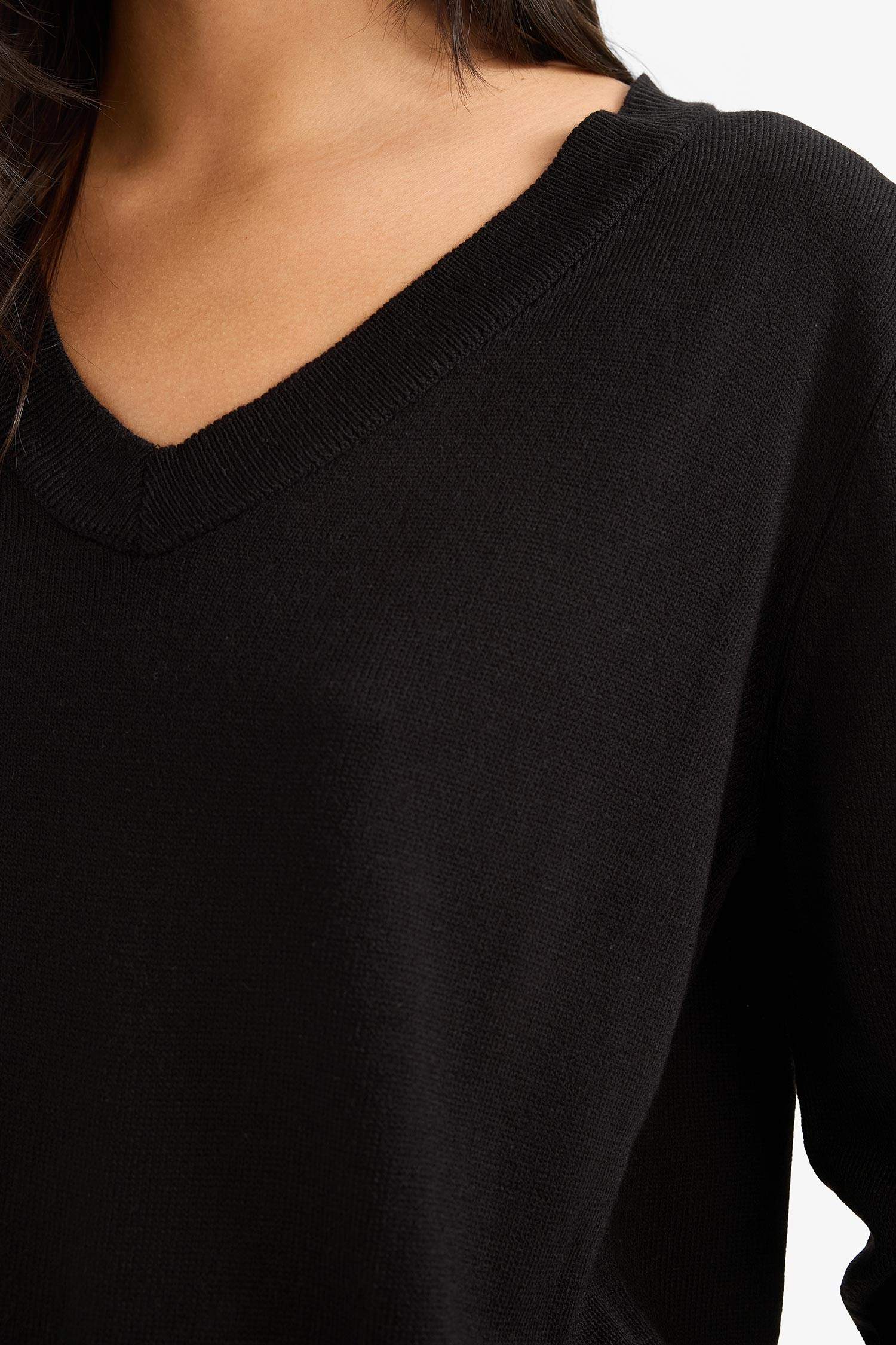 Relax Fit V Yaka Triko Kazak