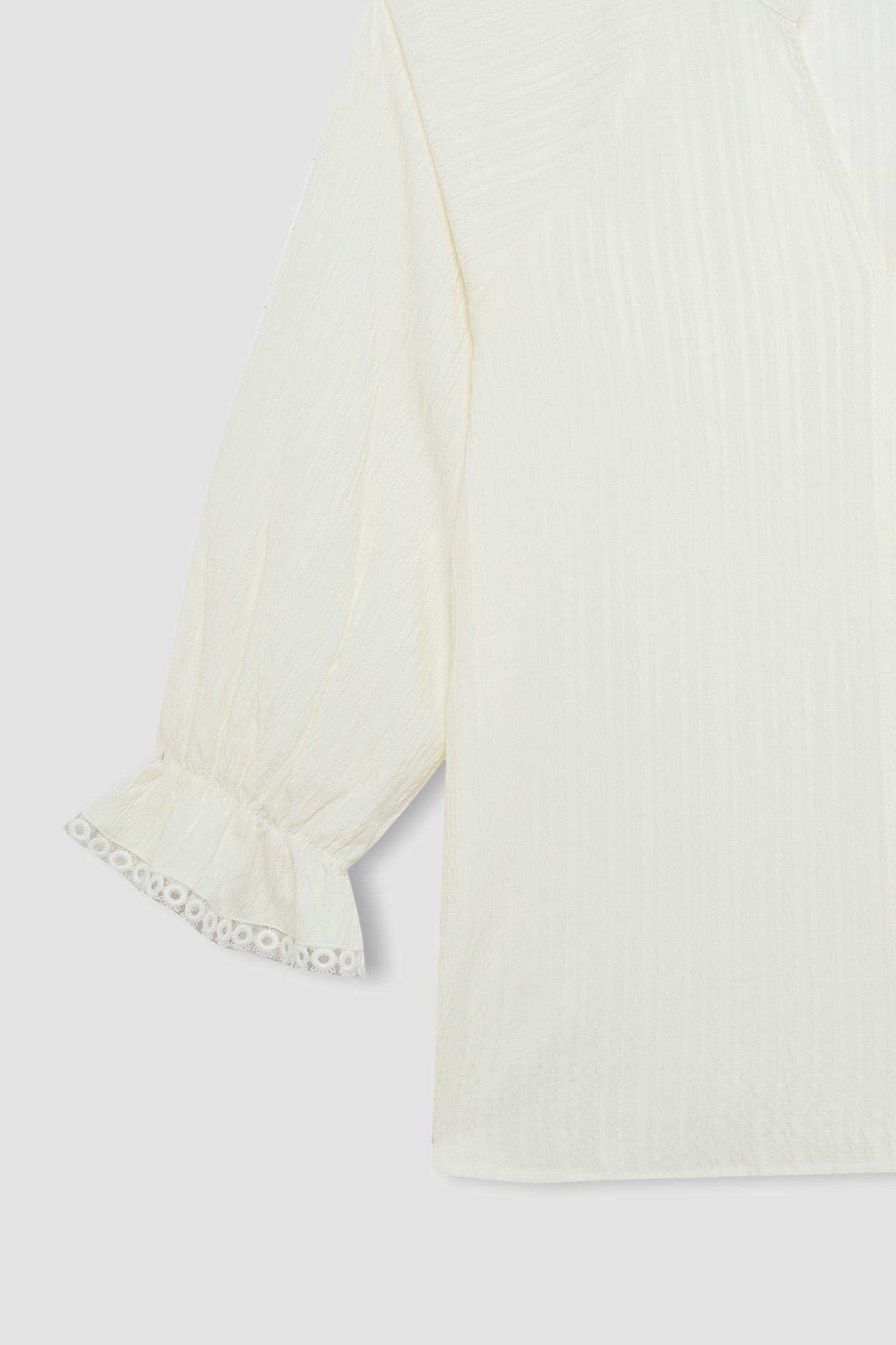 Блузка с длинным рукавом оверсайз с рукавами-фонариками крэш для женщин