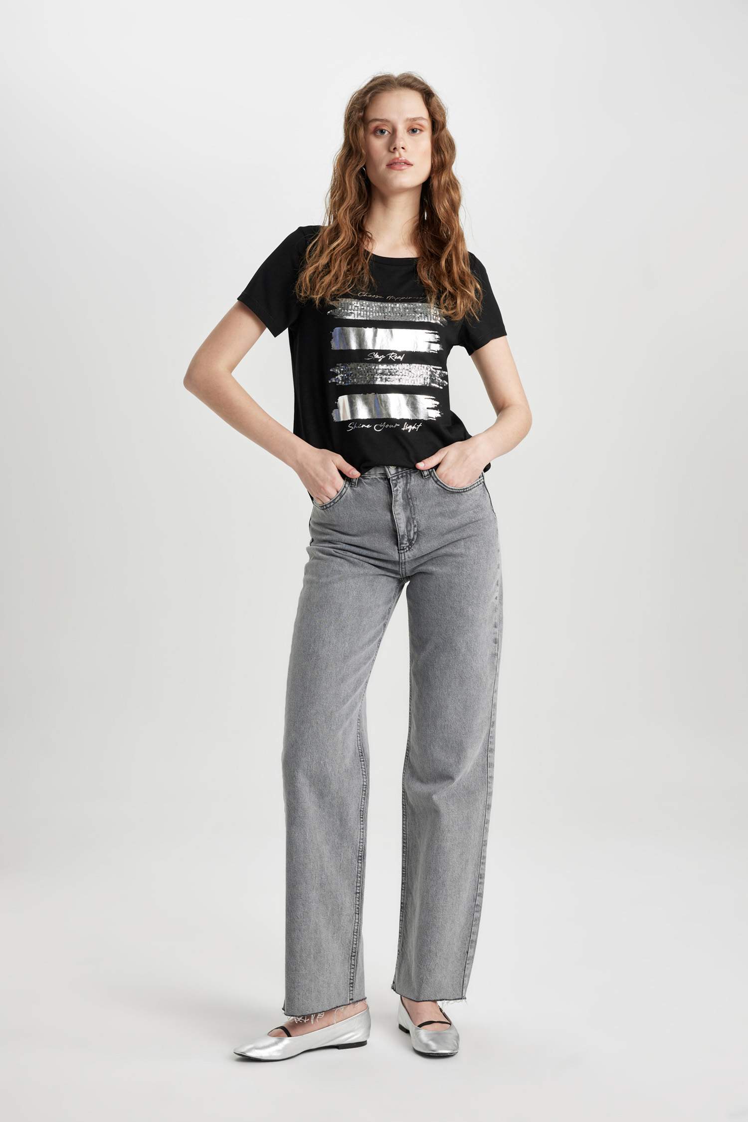 T-Shirt imprimé Coupe Régulière Col Ras Du Cou