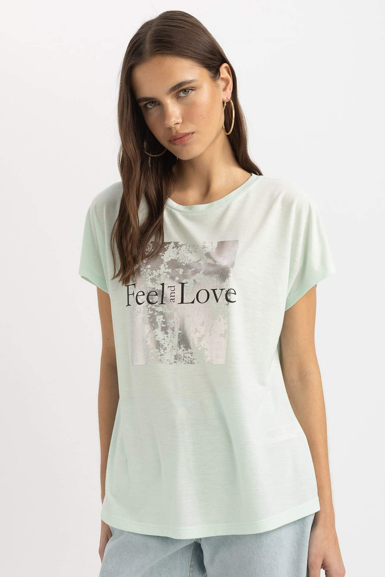 Crew Neck Printed Short Sleeve T-Shirt