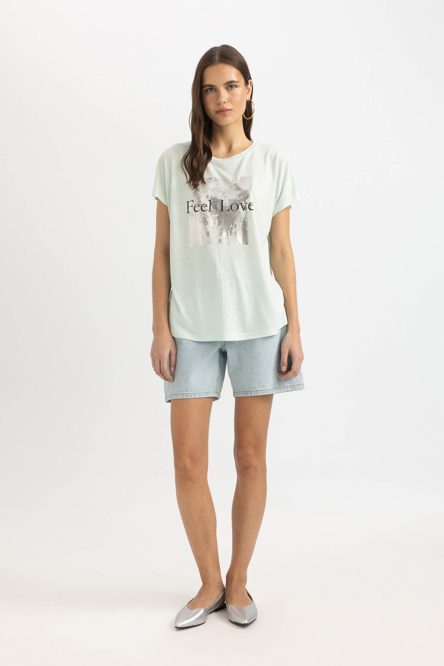 Crew Neck Printed Short Sleeve T-Shirt