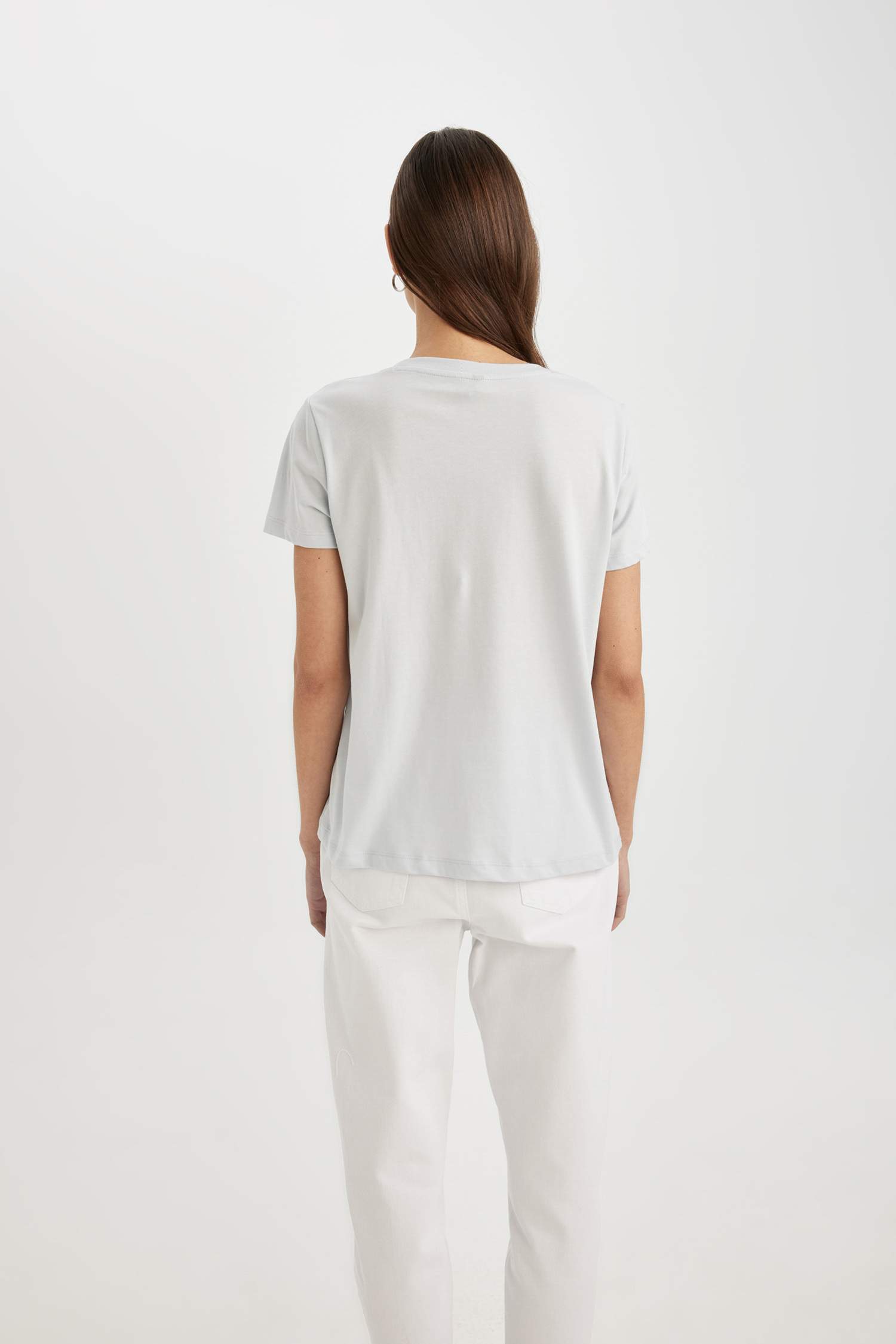 Regular Fit Crew Neck Printed Short Sleeve T-Shirt