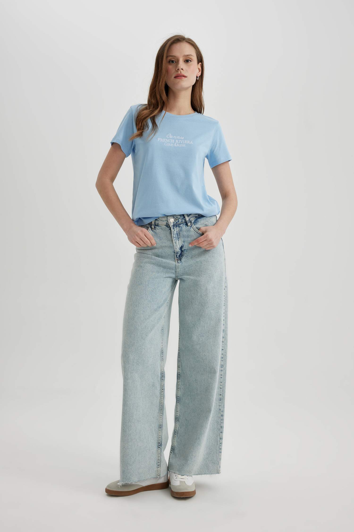 Regular Fit Crew Neck Printed Short Sleeve T-Shirt