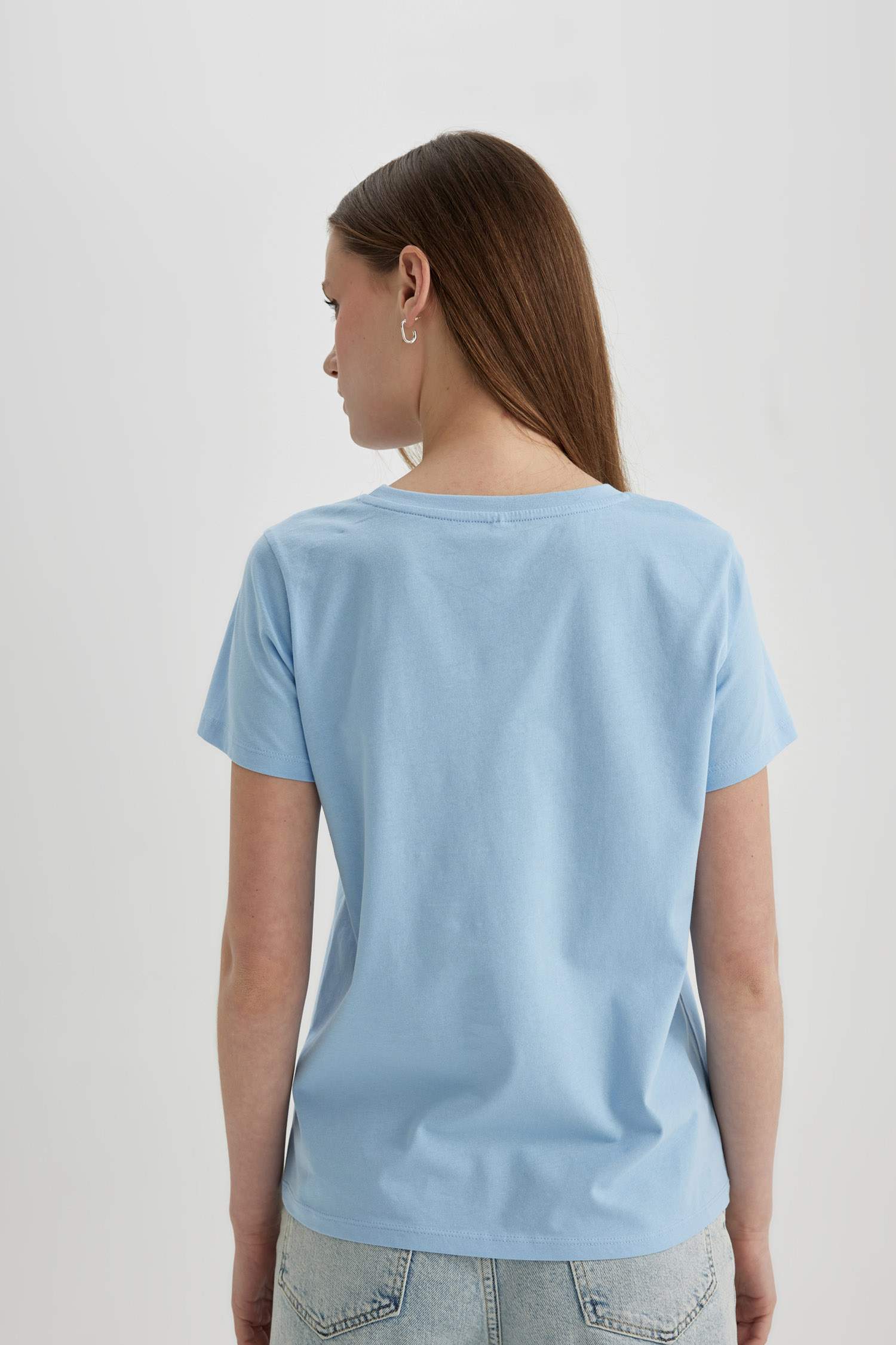 Regular Fit Crew Neck Printed Short Sleeve T-Shirt