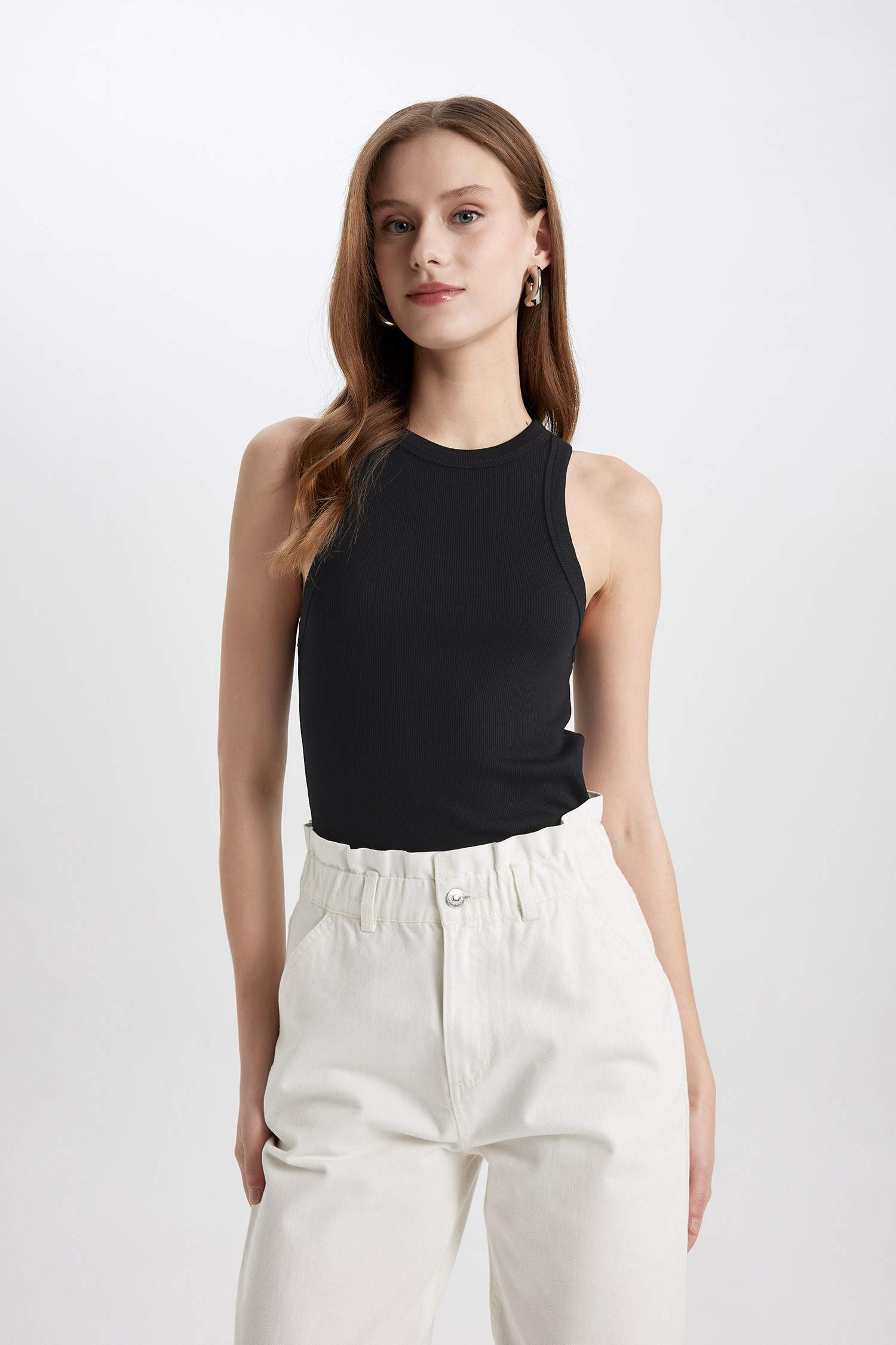 Débardeur Slim Gainant Col Halter