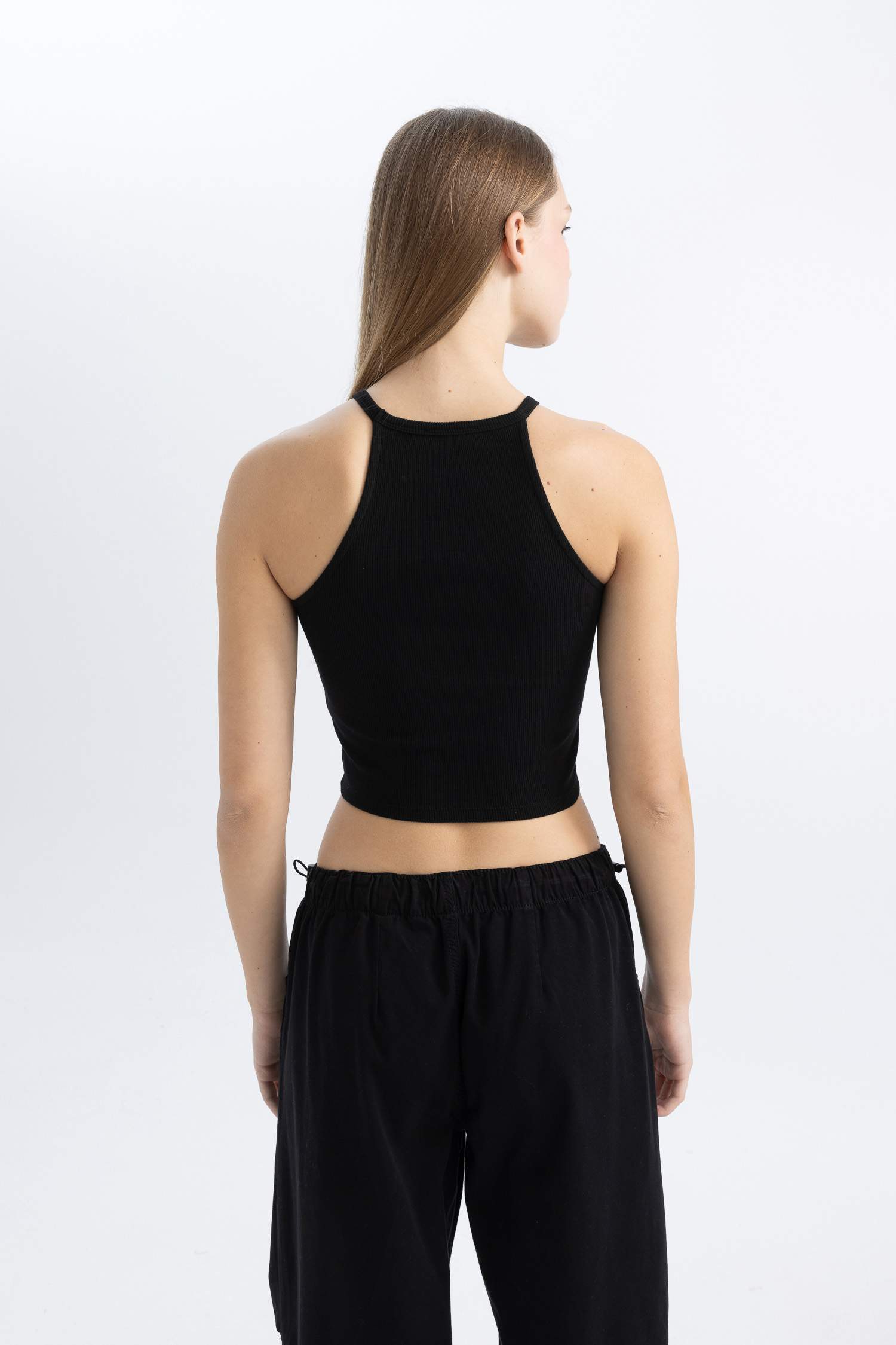 Fitted Ribbed Camisole Crop Top