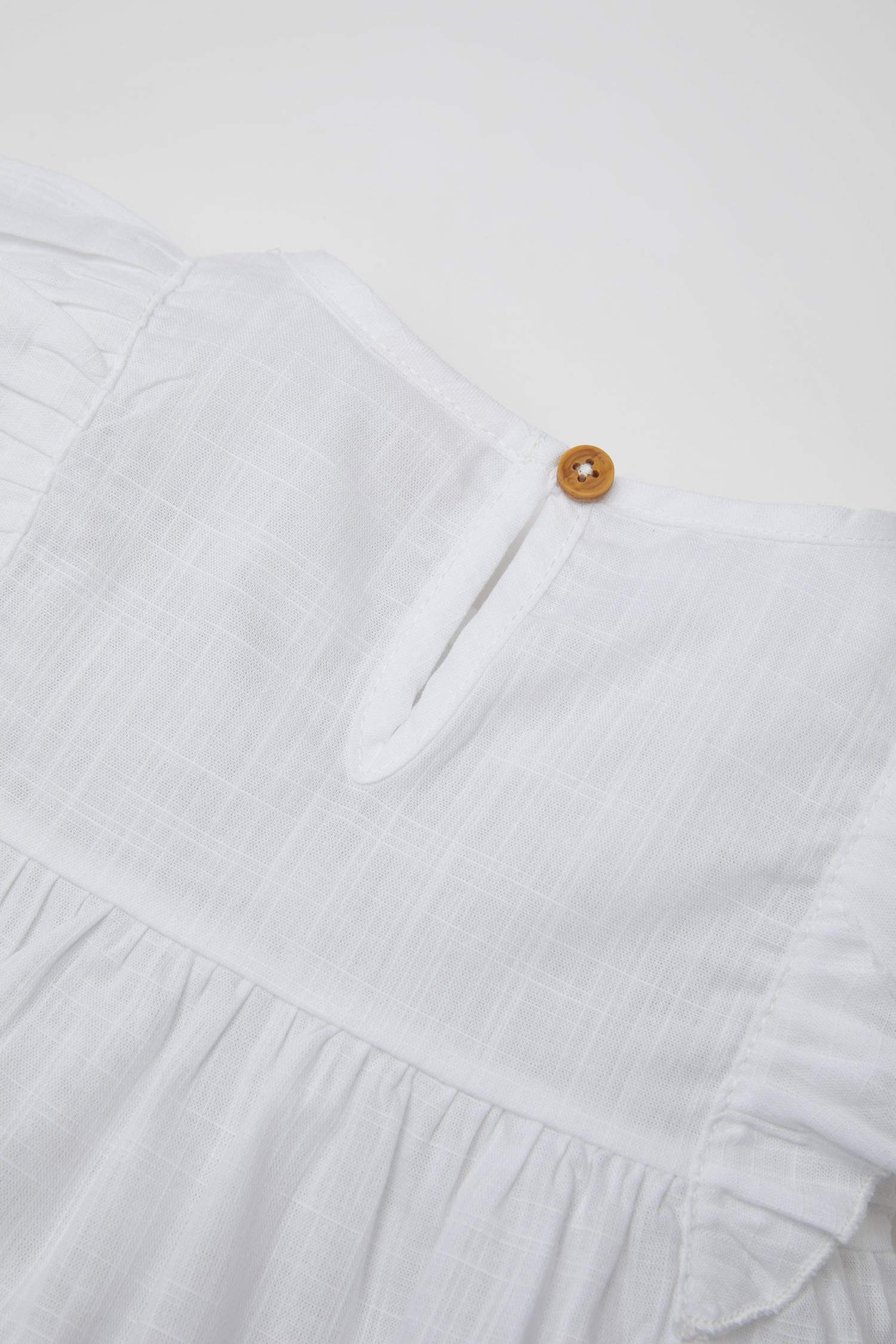 Baby Girl Flared Poplin Blouse Shorts 2 Piece Set