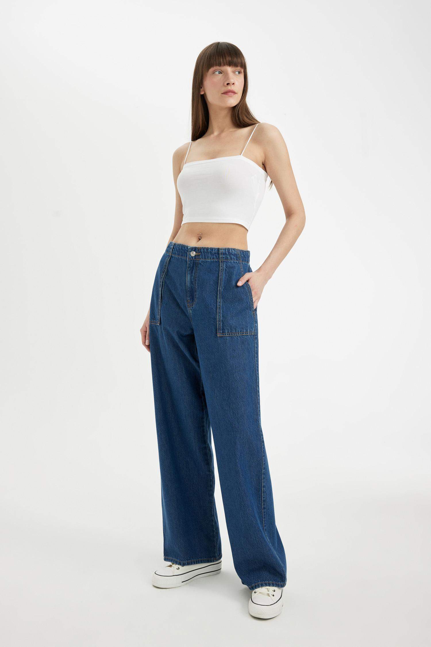 Wide Leg Fit Wide Fit Normal Waist Jeans