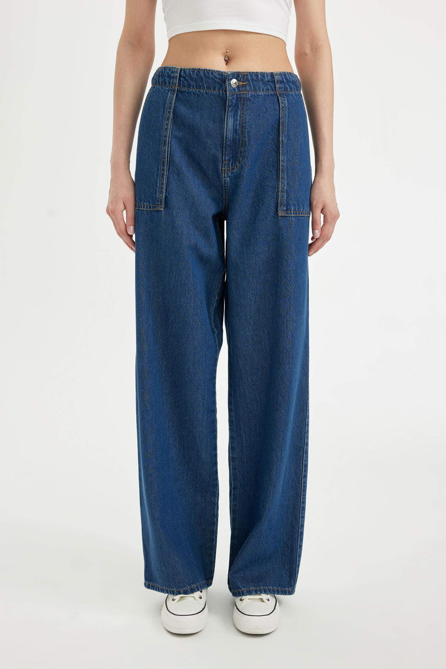 Wide Leg Fit Wide Fit Normal Waist Jeans