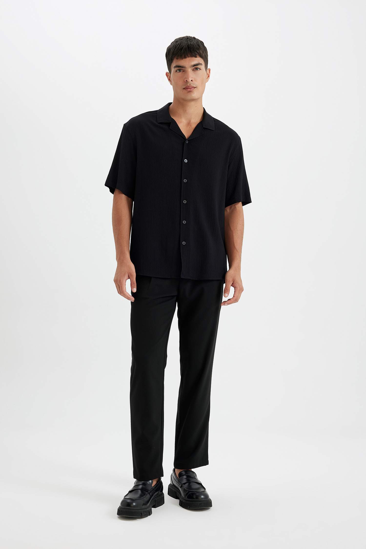 Chemise à manches courtes et col Polo avec Coupe décontractée