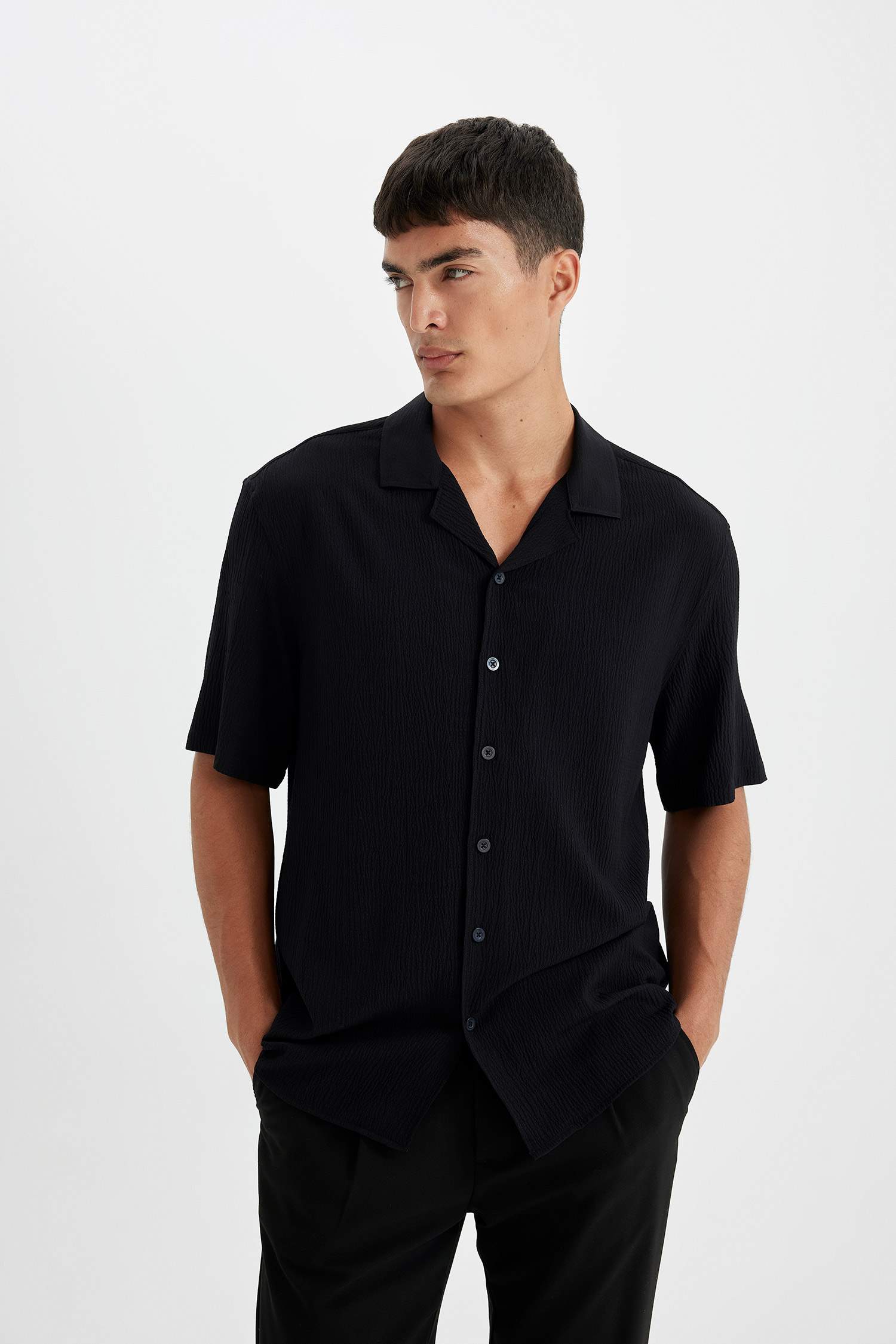 Chemise à manches courtes et col Polo avec Coupe décontractée