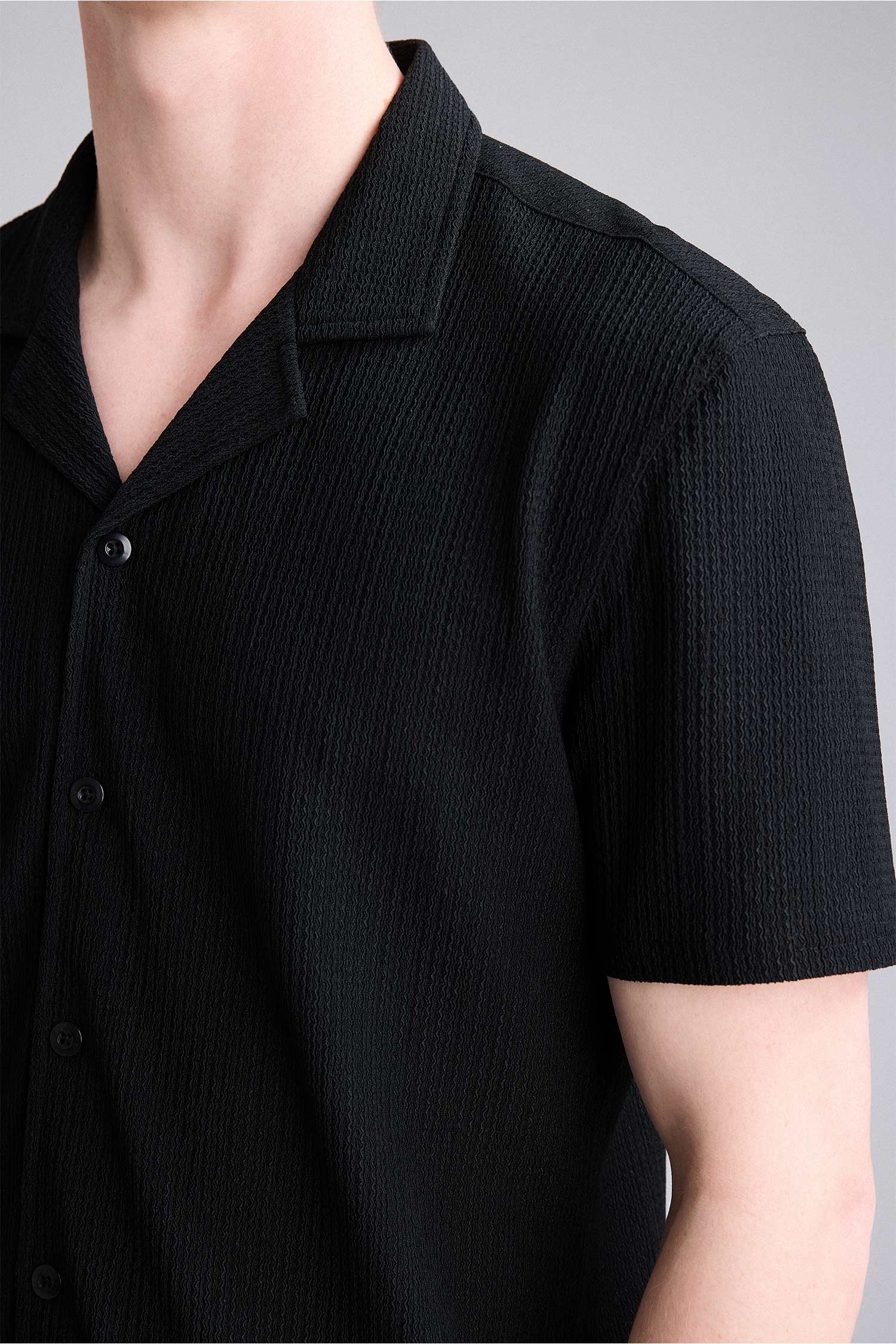 DeFacto Ultra Yumuşak Modern Fit Dokulu Penye Gömlek görsel 4