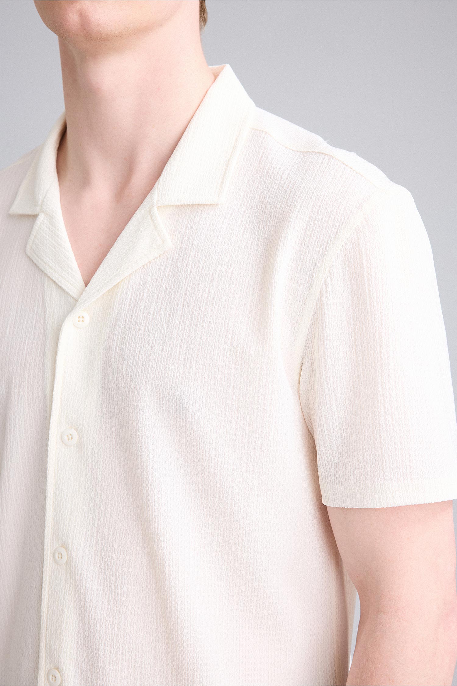 DeFacto Ultra Yumuşak Modern Fit Dokulu Penye Gömlek görsel 4