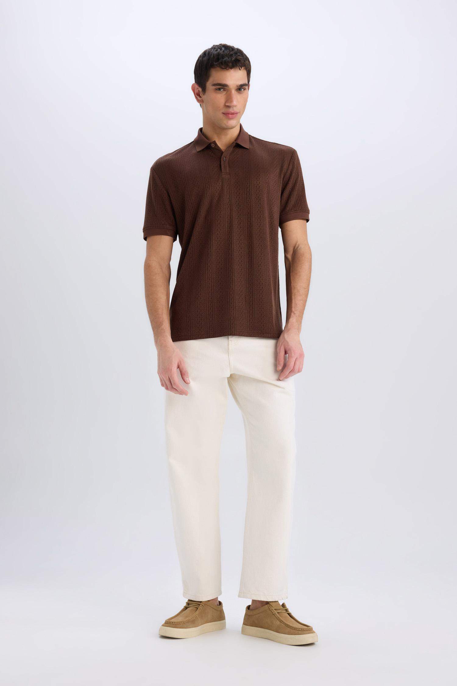 Футболка-поло стандартного кроя